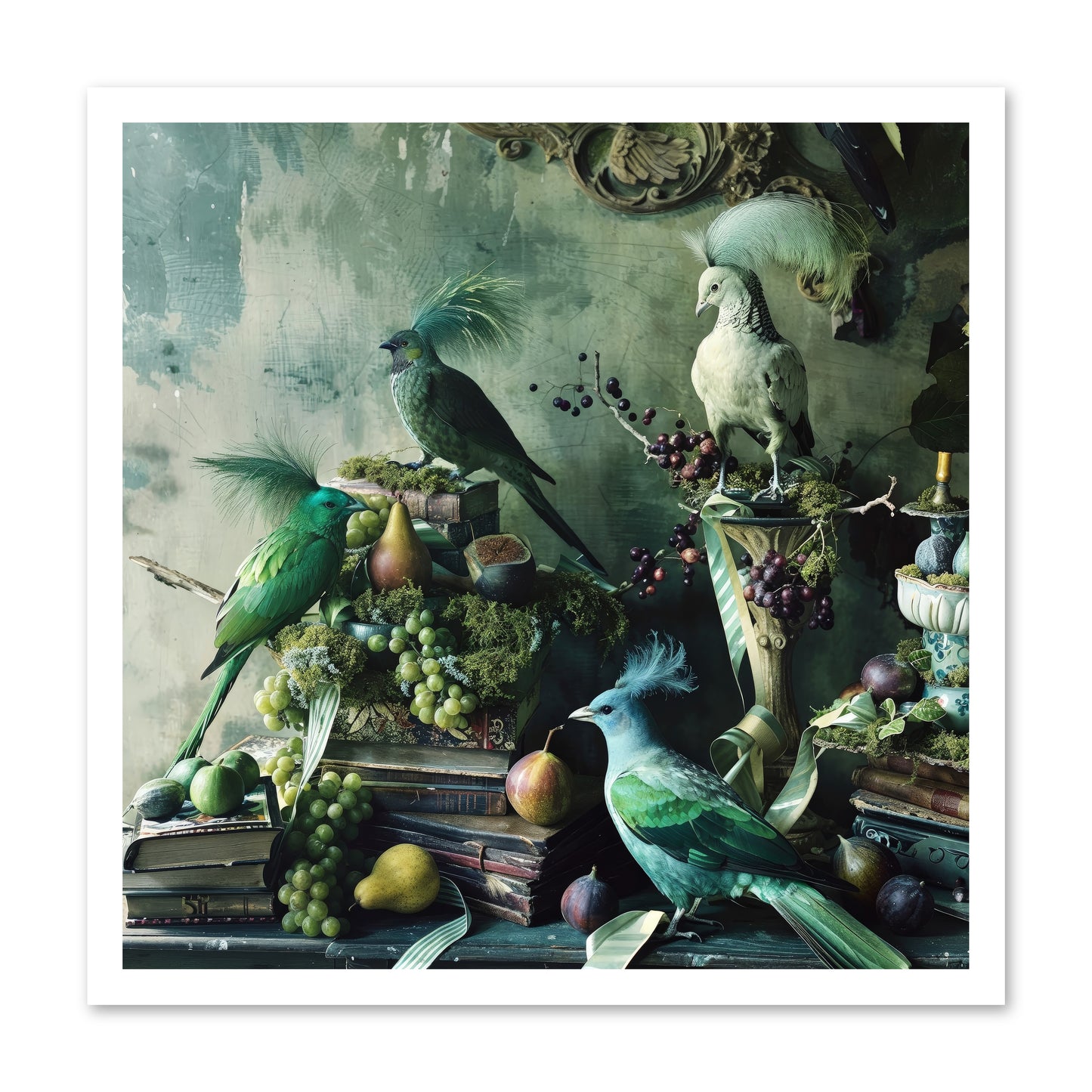 Les Oiseaux Exquis -- Paper Print 24x24