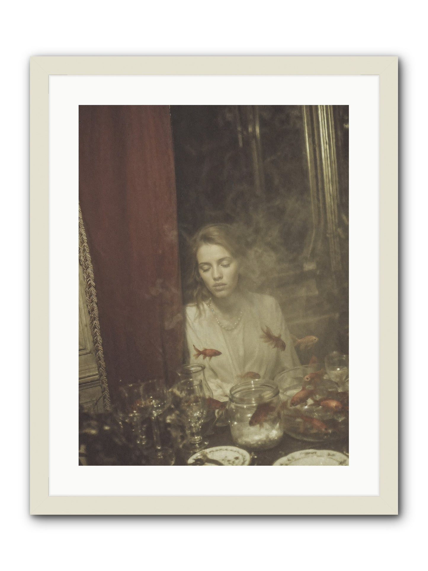 Lessons in Floating -- Framed Print - White 18x24