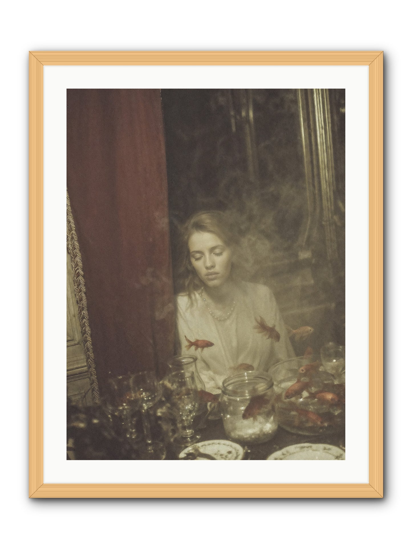 Lessons in Floating -- Framed Print - Natural 24x32