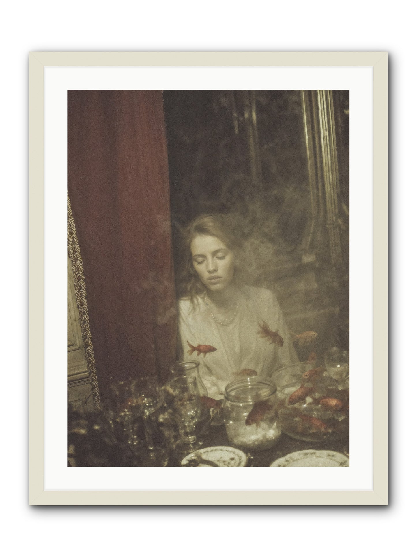 Lessons in Floating -- Framed Print - White 24x32