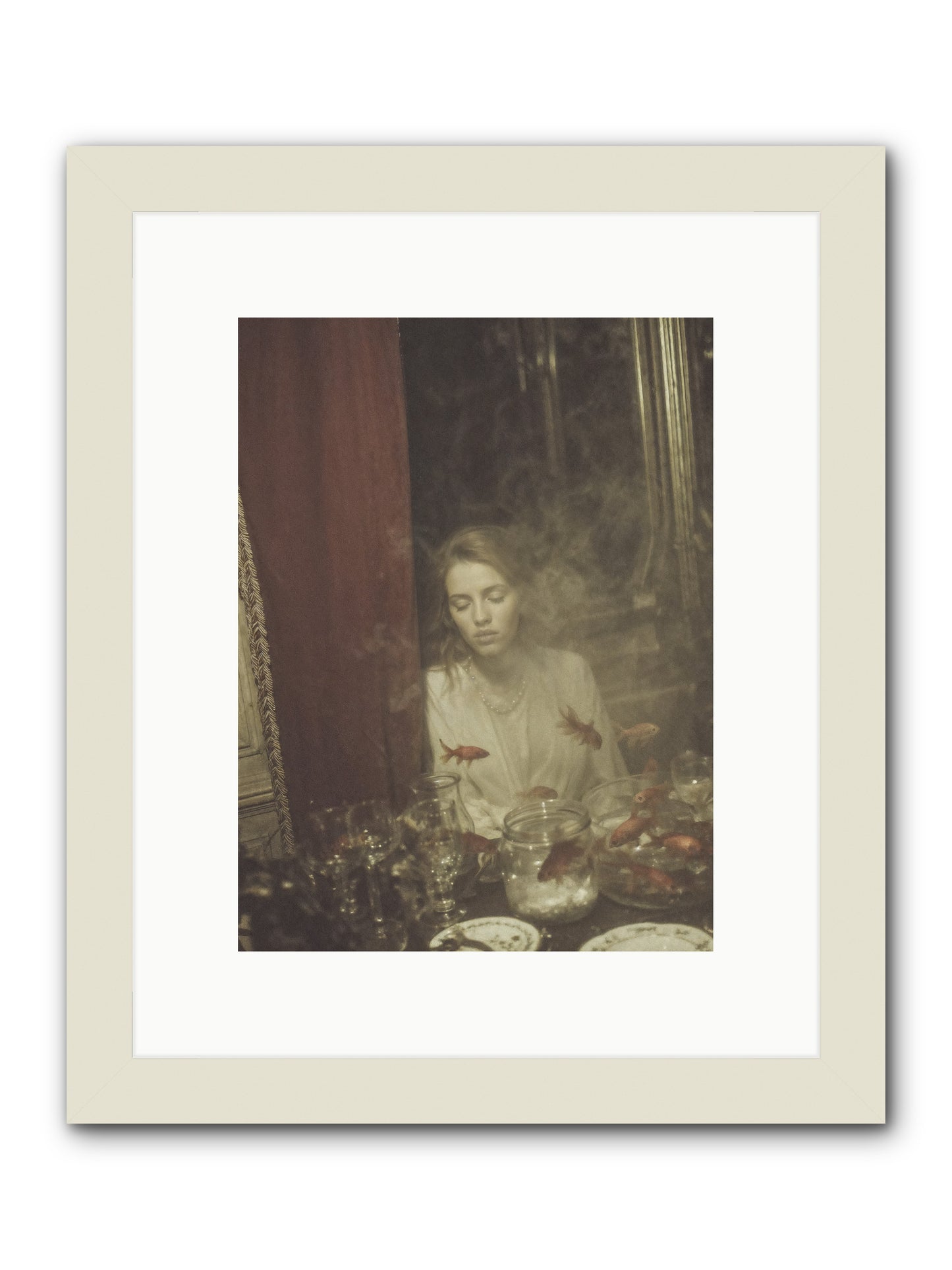 Lessons in Floating -- Framed Print - White 9x12