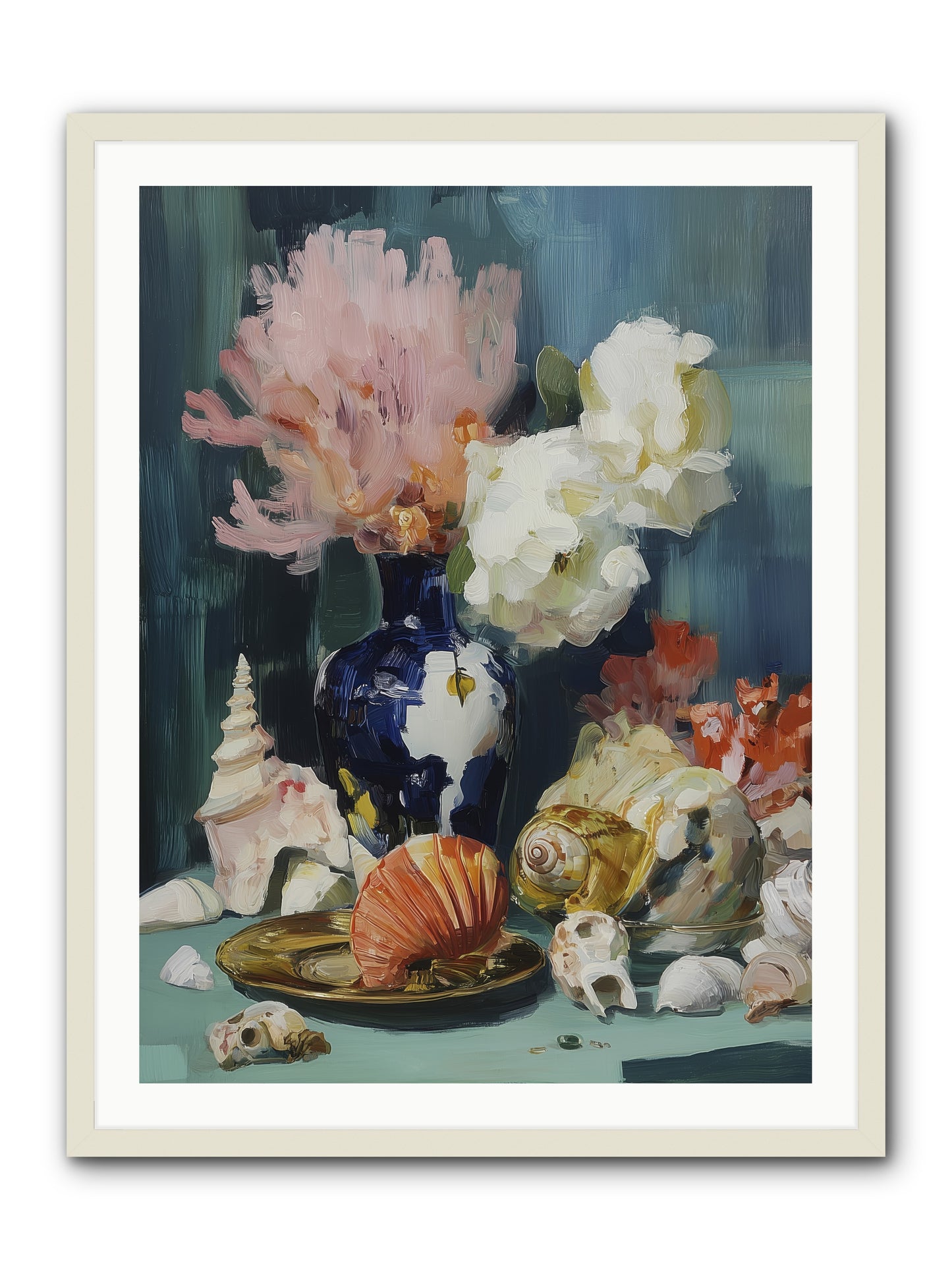 Letter to the Sea -- Framed Print - White 30x40