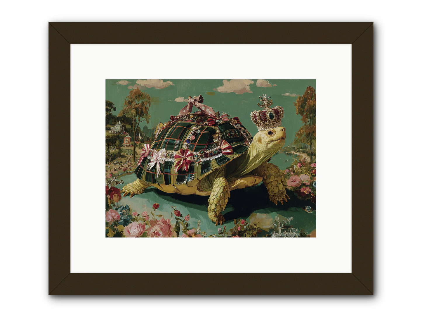 Letters Beyond the Seine -- Framed Print - Black 12x9