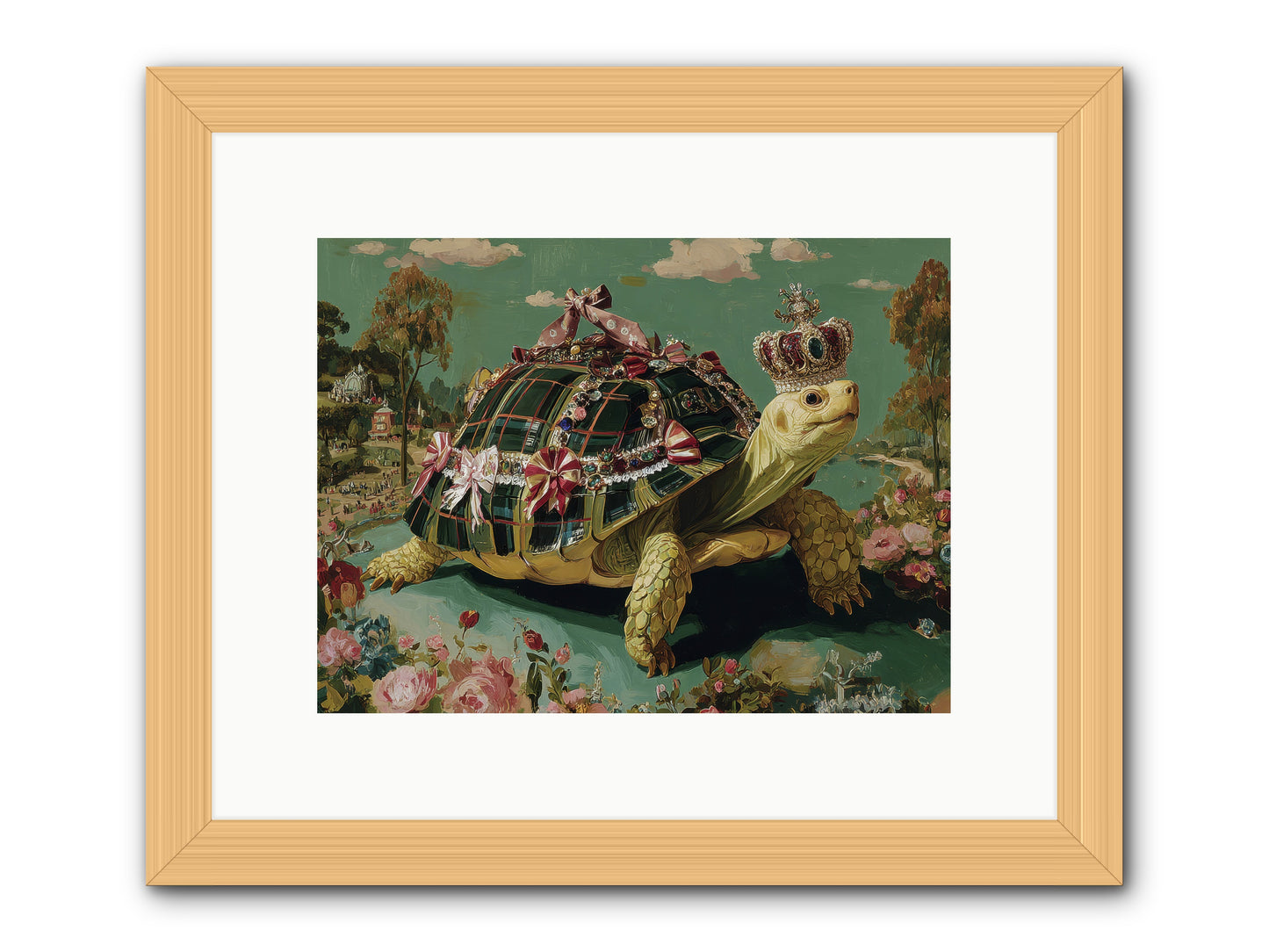 Letters Beyond the Seine -- Framed Print - Natural 12x9