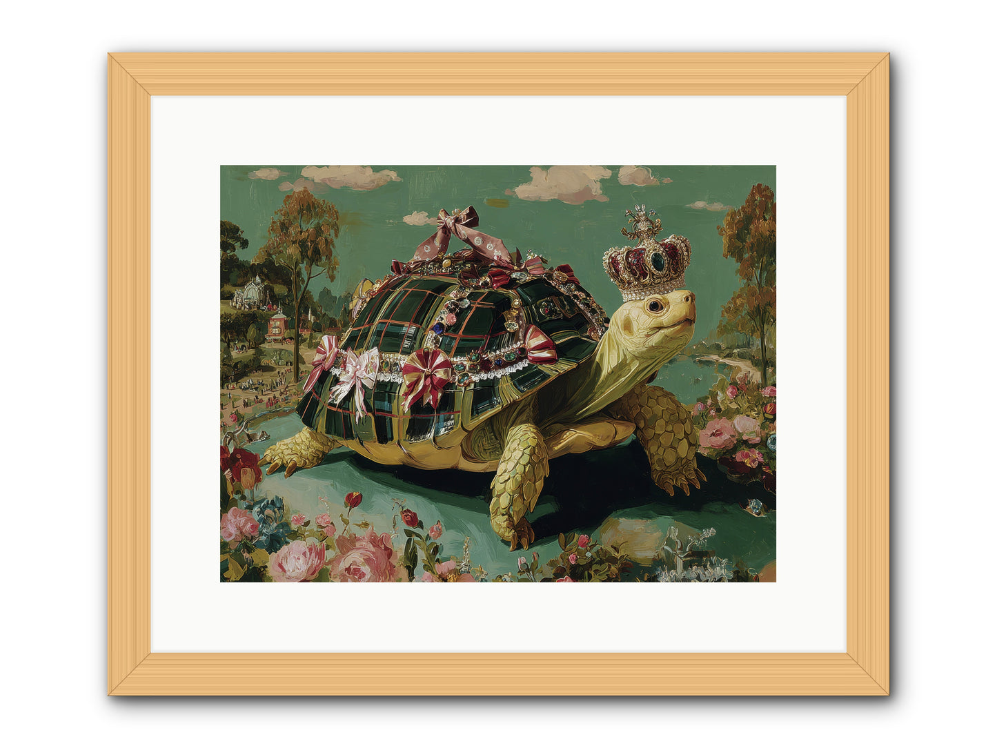 Letters Beyond the Seine -- Framed Print - Natural 16x12