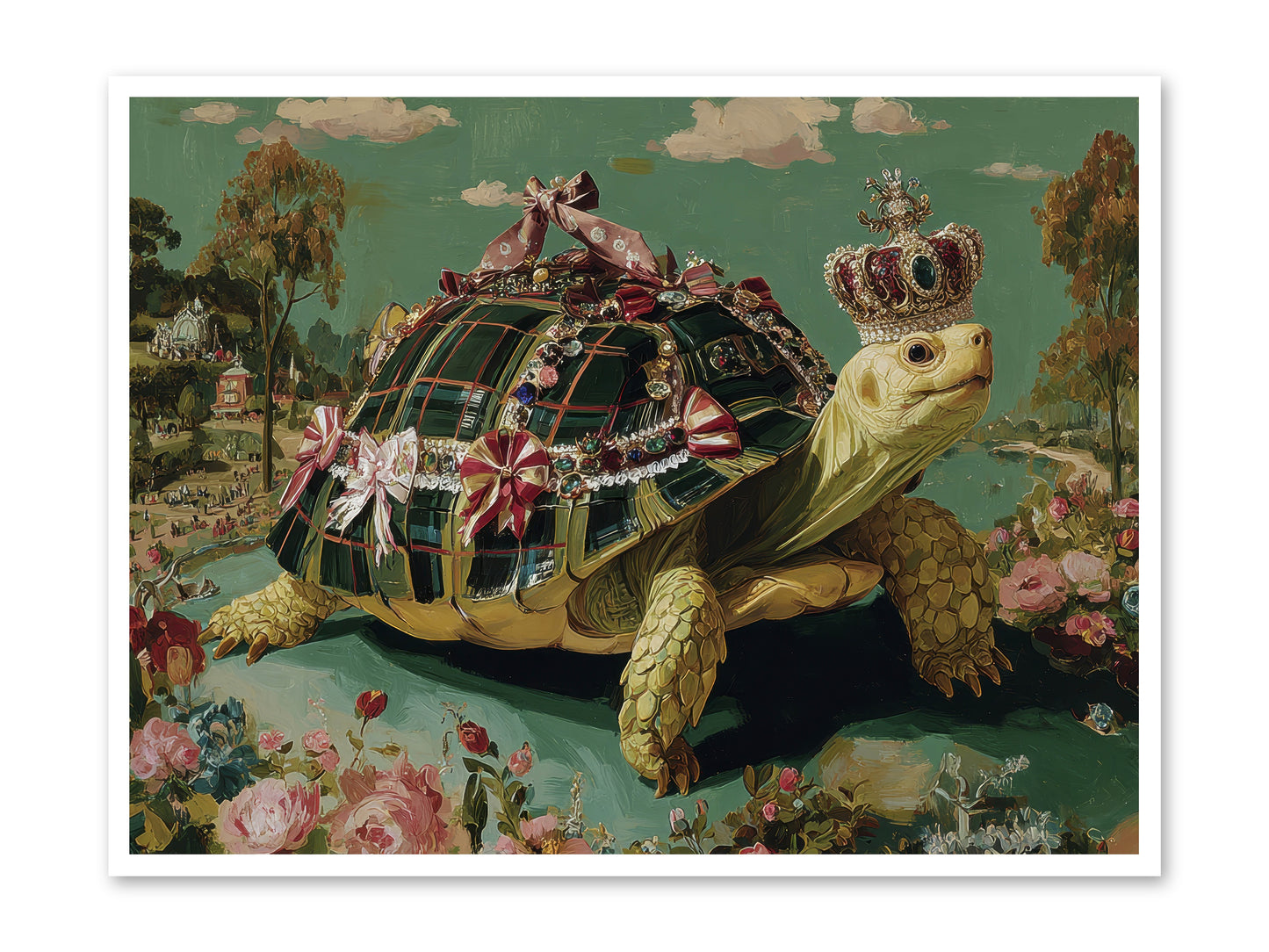 Letters Beyond the Seine -- Loose Canvas Print 48x36