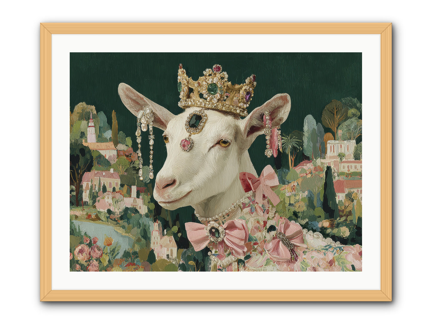 Letters from Afar -- Framed Print - Natural 32x24