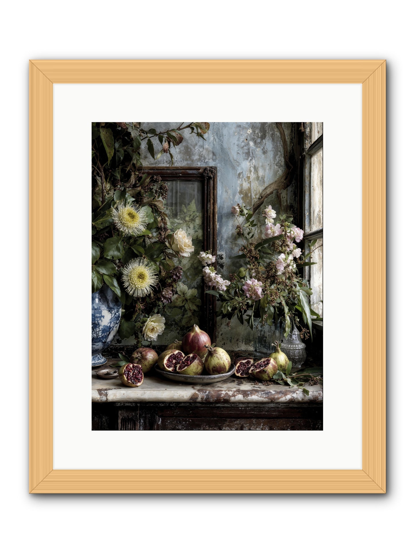 Letters from paradise -- Framed Print - Natural 12x16