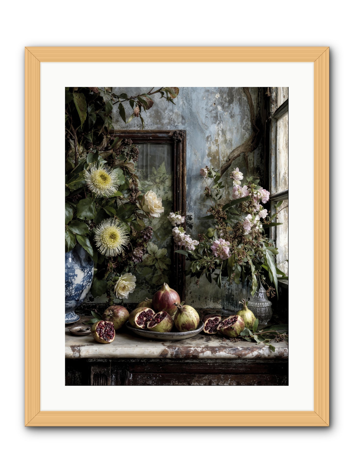 Letters from paradise -- Framed Print - Natural 18x24