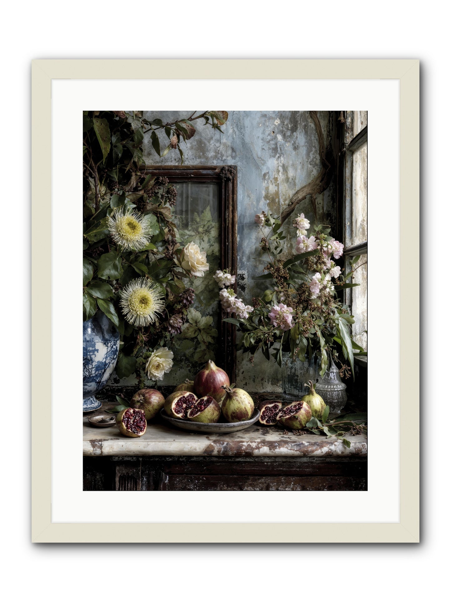 Letters from paradise -- Framed Print - White 18x24
