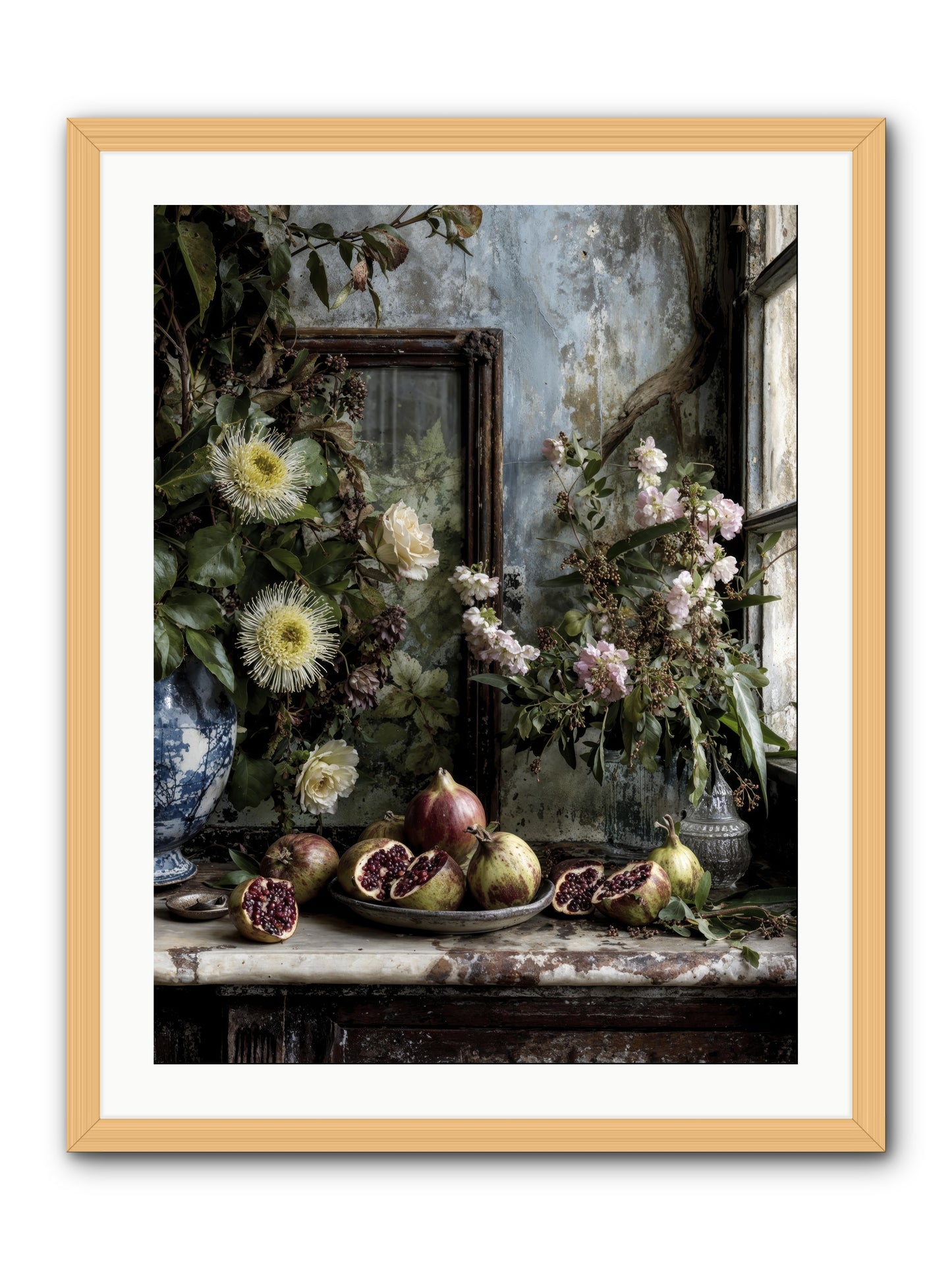 Letters from paradise -- Framed Print - Natural 24x32