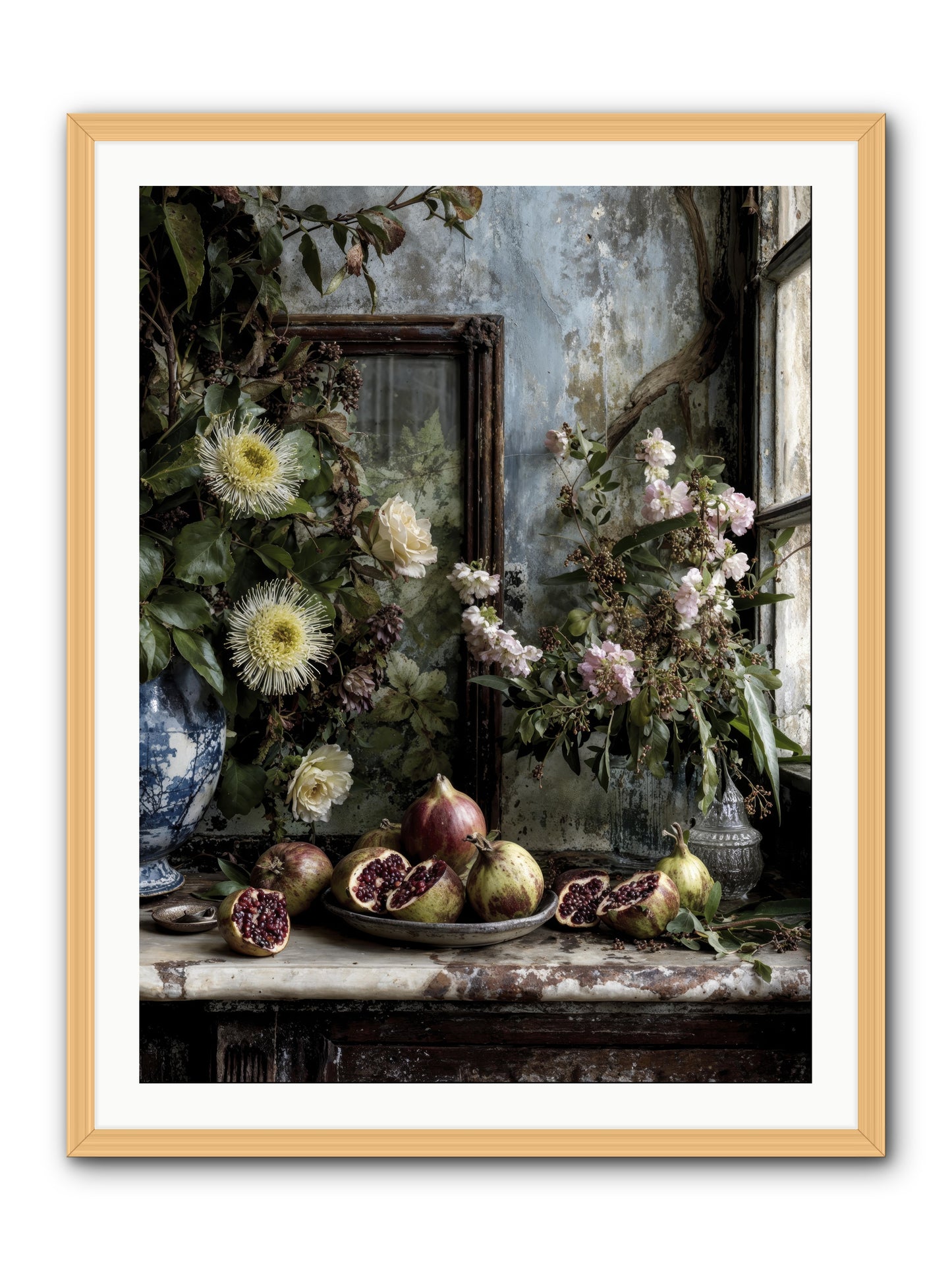 Letters from paradise -- Framed Print - Natural 30x40