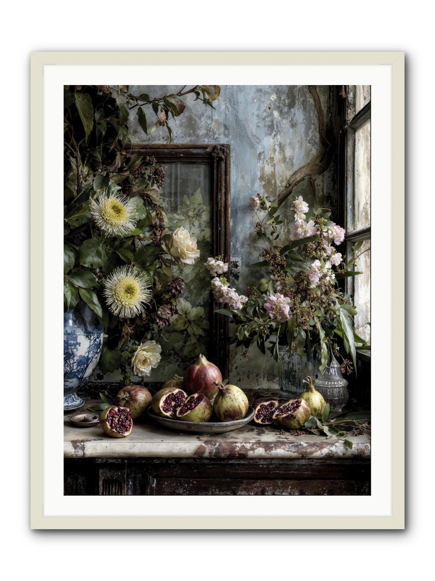 Letters from paradise -- Framed Print - White 30x40
