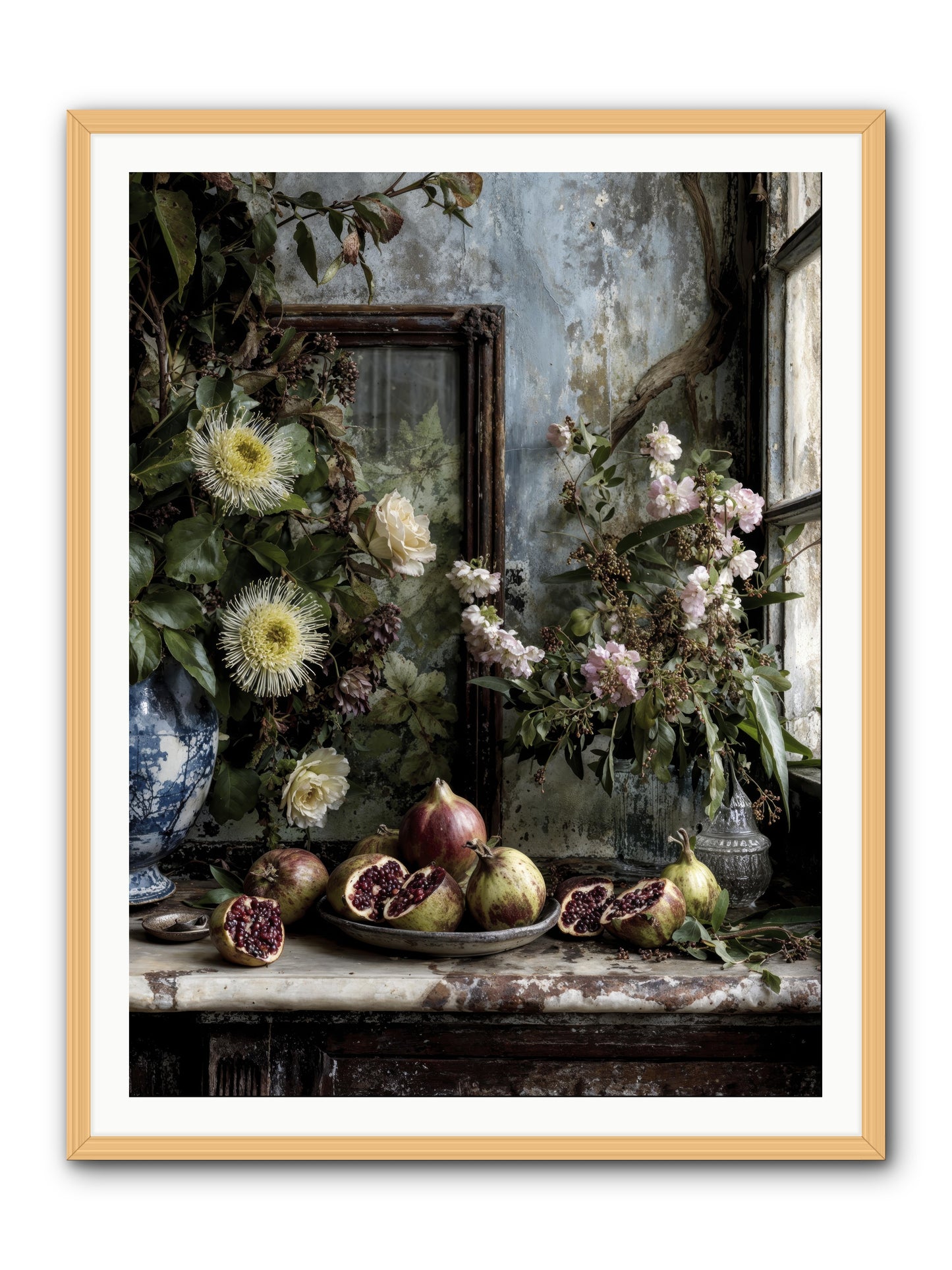 Letters from paradise -- Framed Print - Natural 36x48
