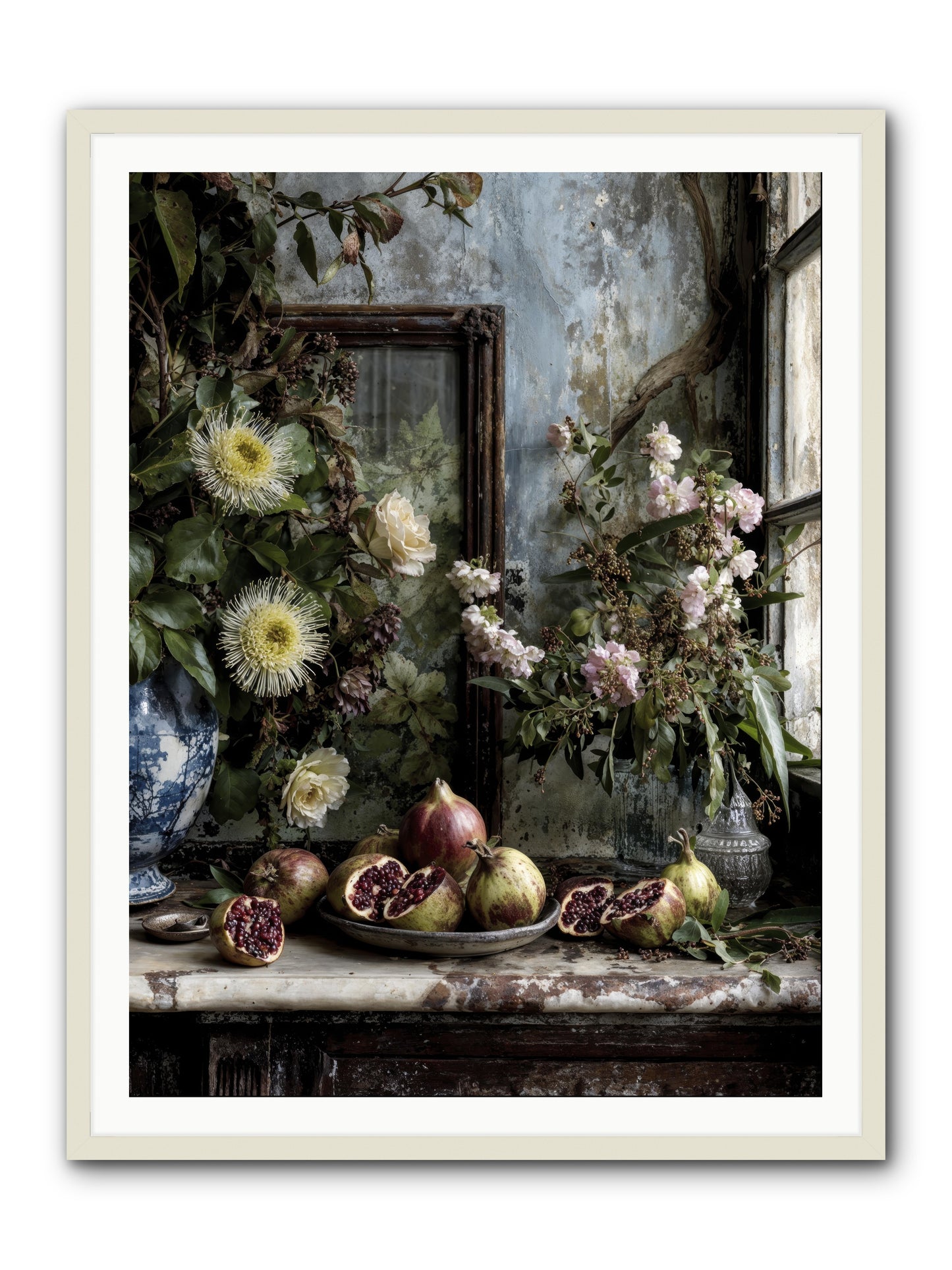Letters from paradise -- Framed Print - White 36x48