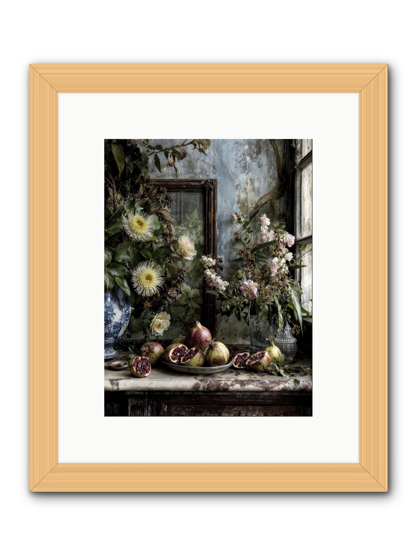Letters from paradise -- Framed Print - Natural 9x12