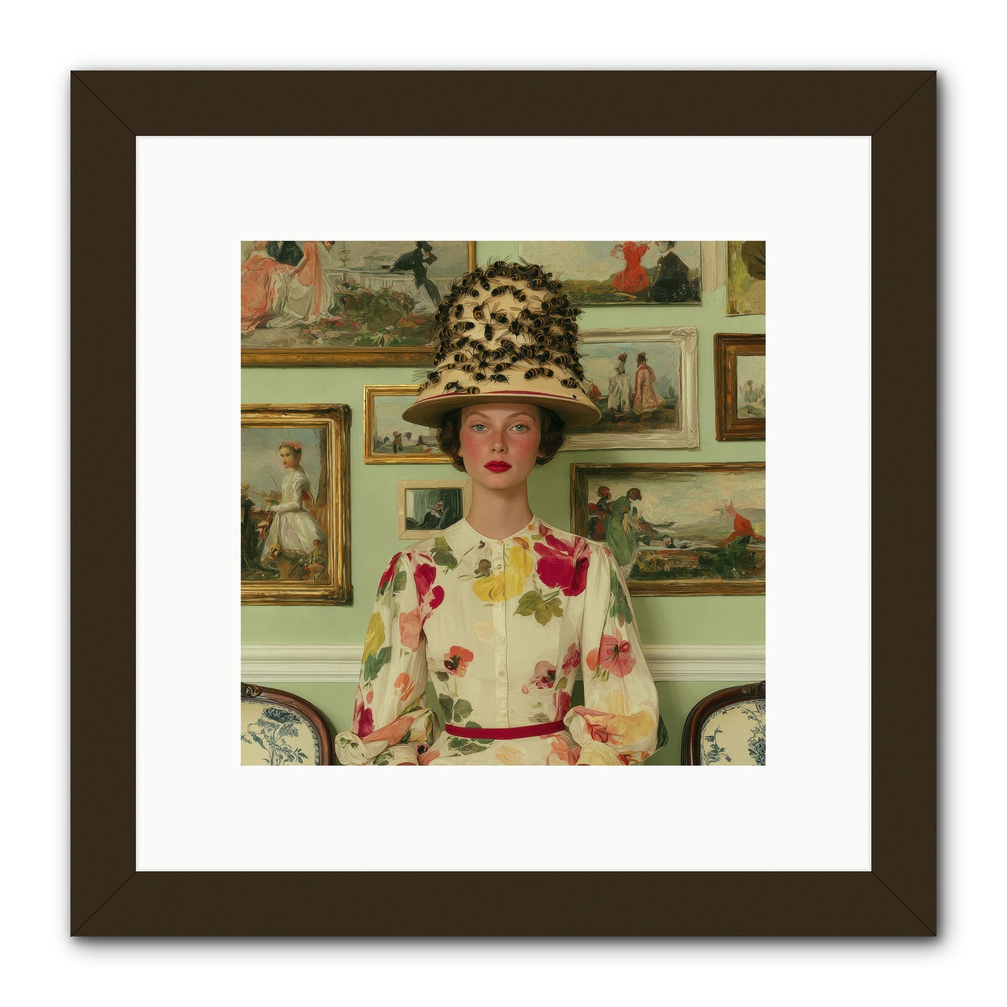 Letters from the Linen District -- Framed Print - Black 10x10