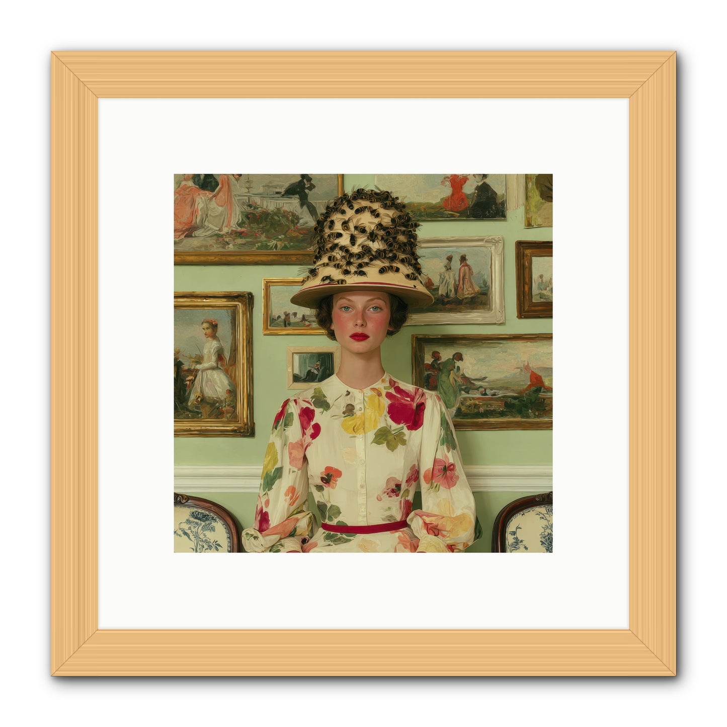 Letters from the Linen District -- Framed Print - Natural 10x10