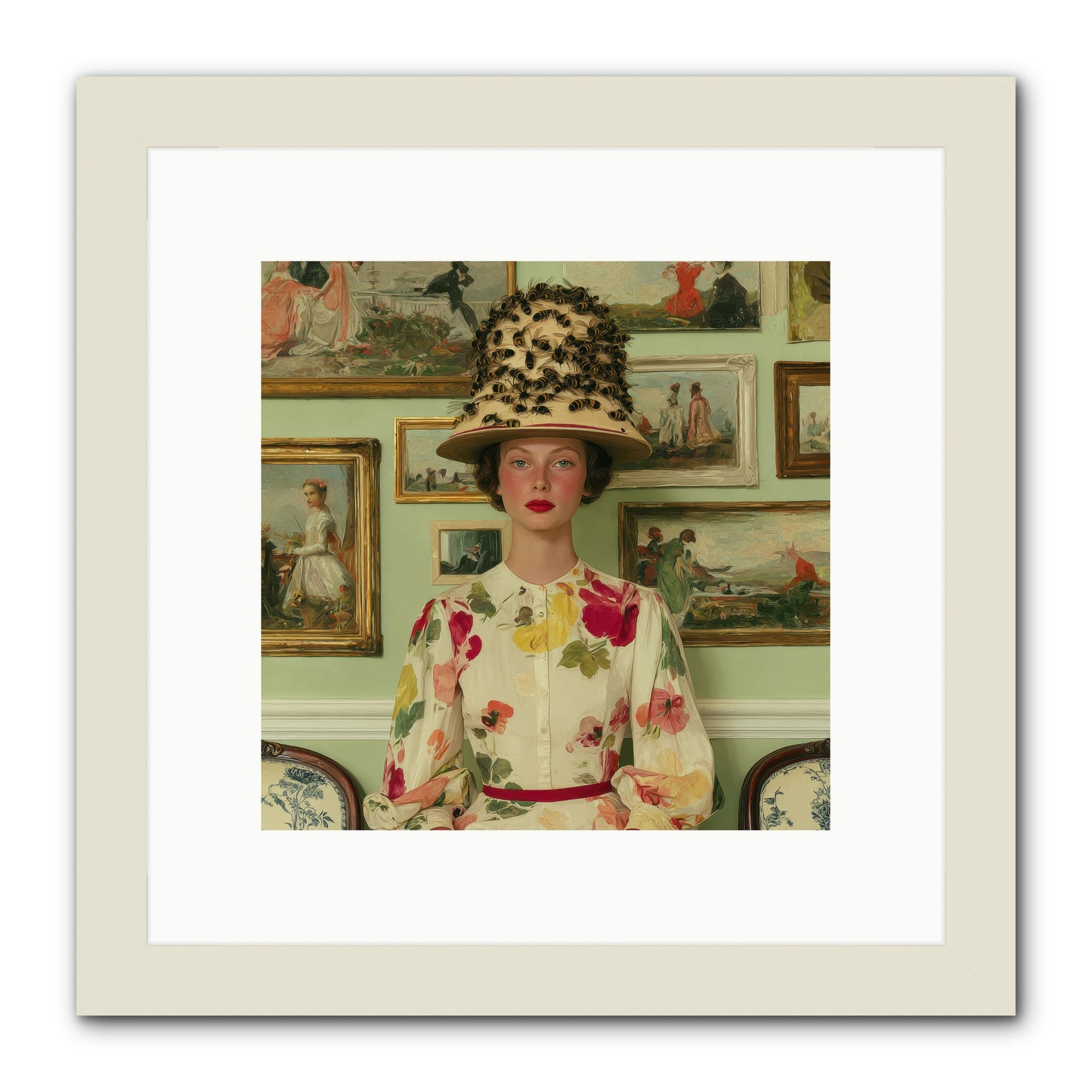 Letters from the Linen District -- Framed Print - White 10x10