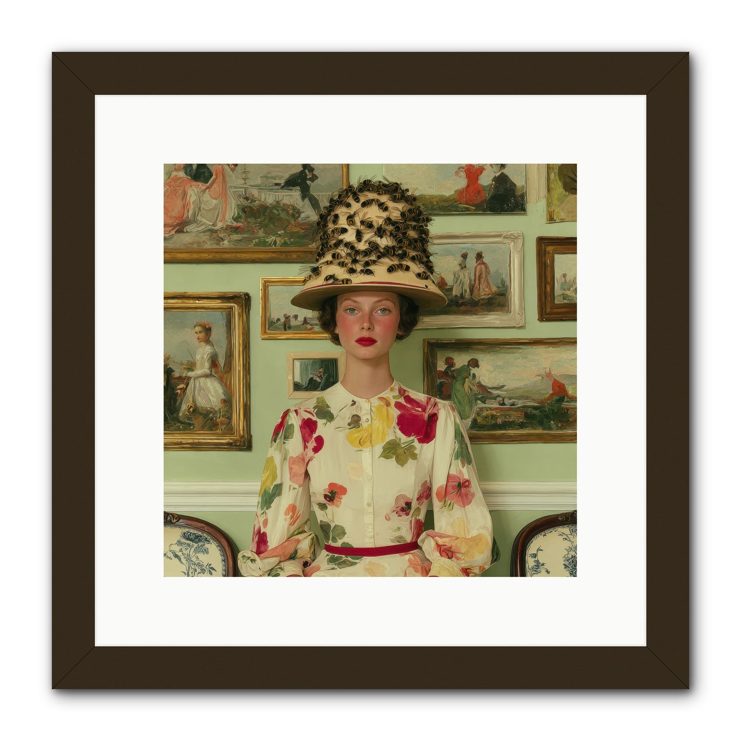 Letters from the Linen District -- Framed Print - Black 12x12