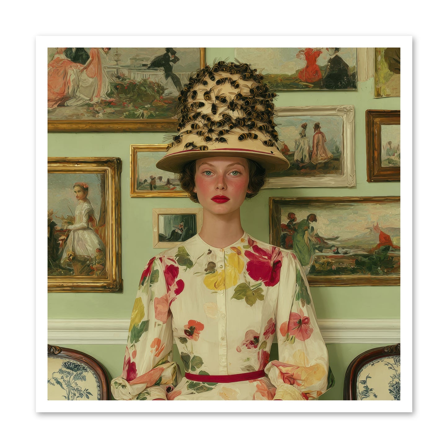 Letters from the Linen District -- Loose Canvas Print 30x30