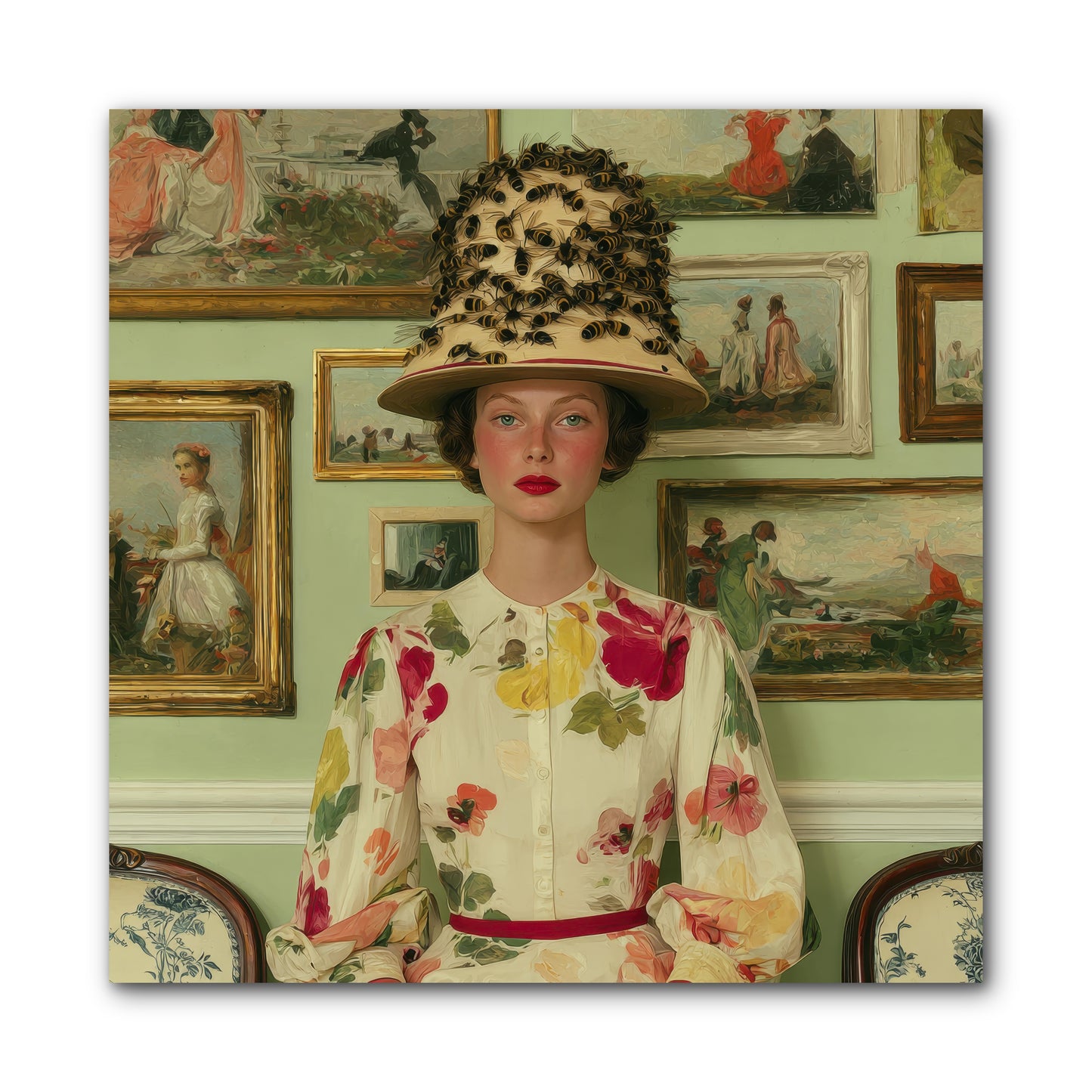 Letters from the Linen District -- Wrapped Canvas 10x10