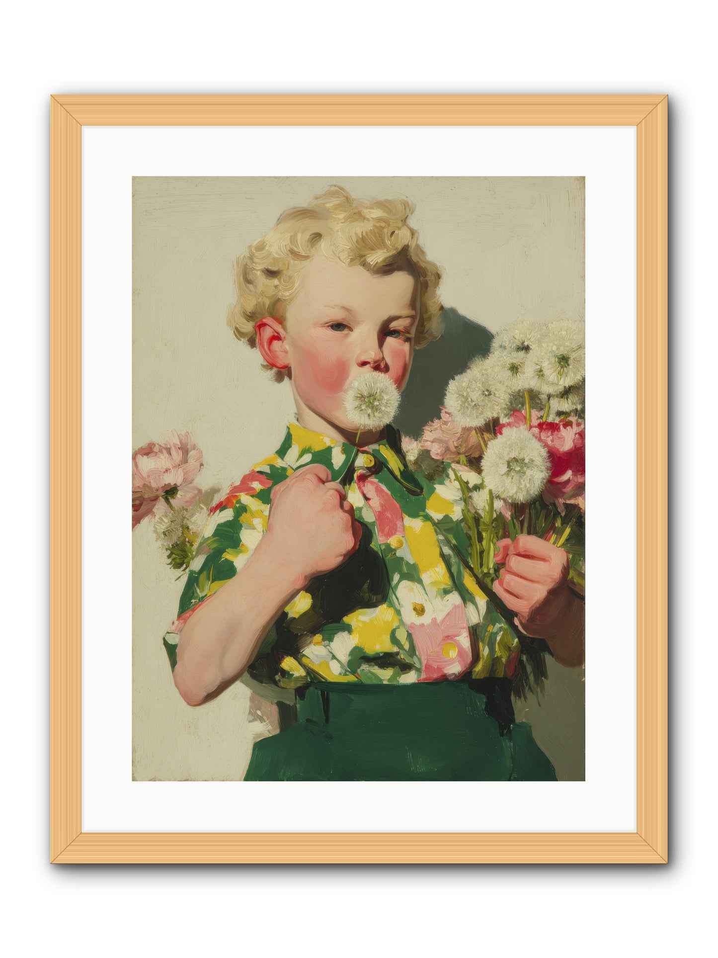 Letters to June -- Framed Print - Natural 18x24
