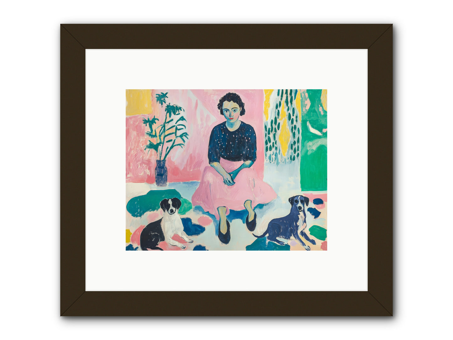 Library Confidants -- Framed Print - Black 10x8