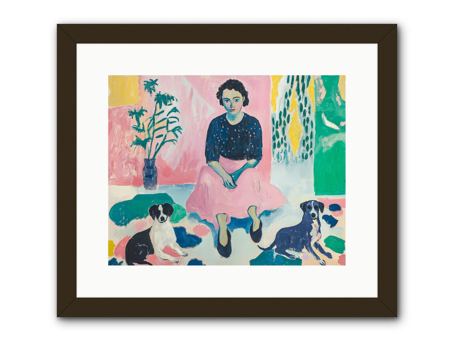 Library Confidants -- Framed Print - Black 15x12