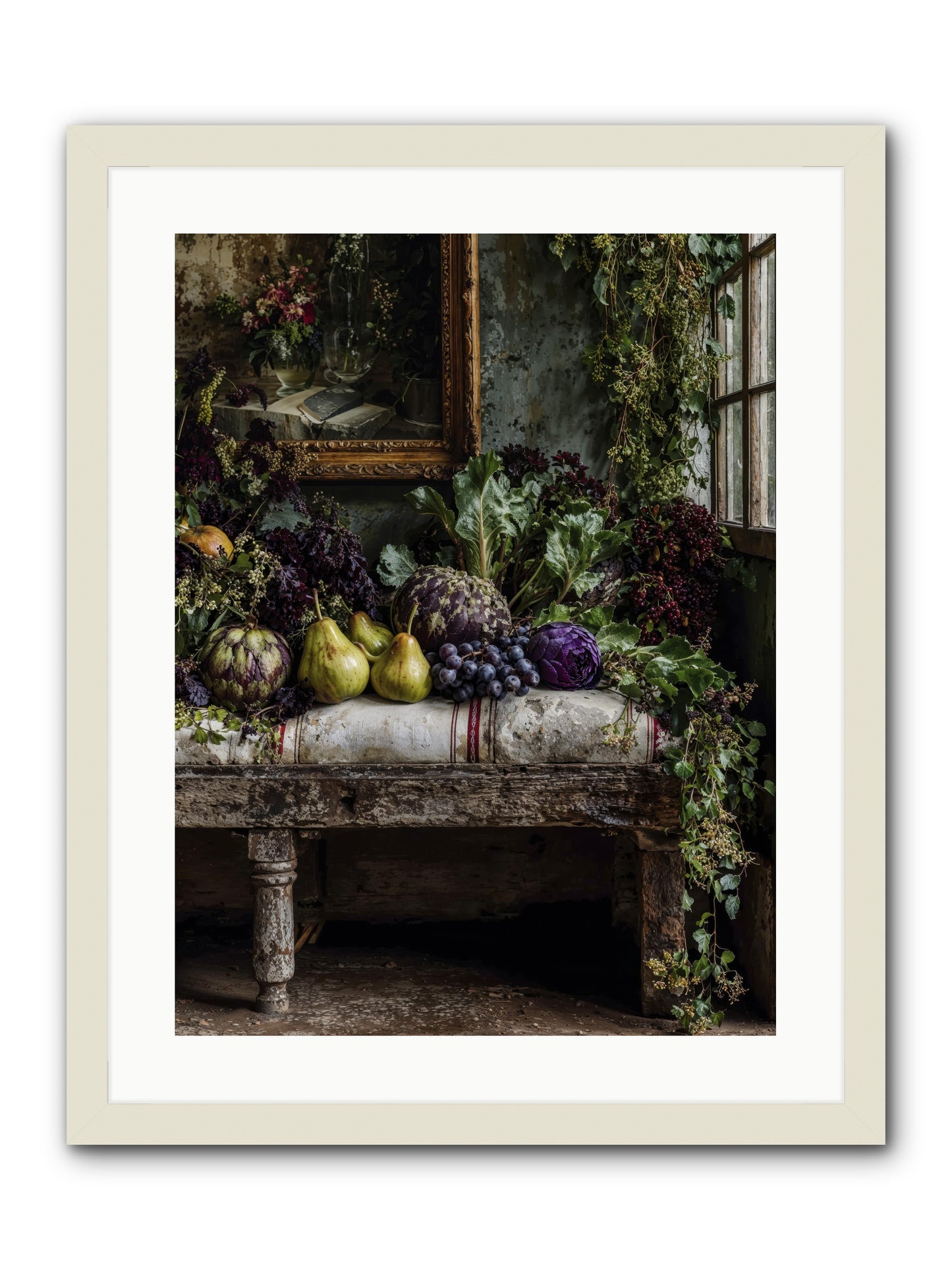 Light's quiet promise -- Framed Print - White 18x24
