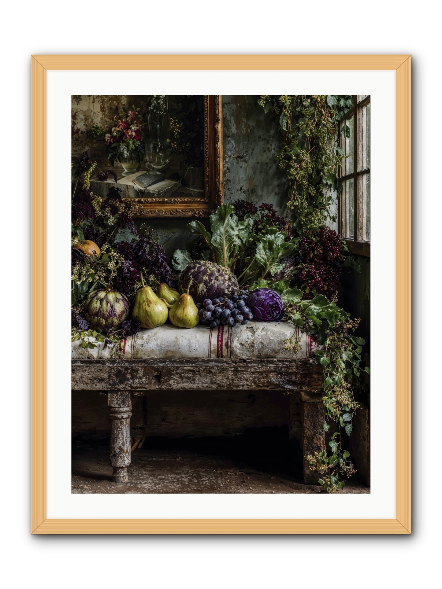 Light's quiet promise -- Framed Print - Natural 24x32
