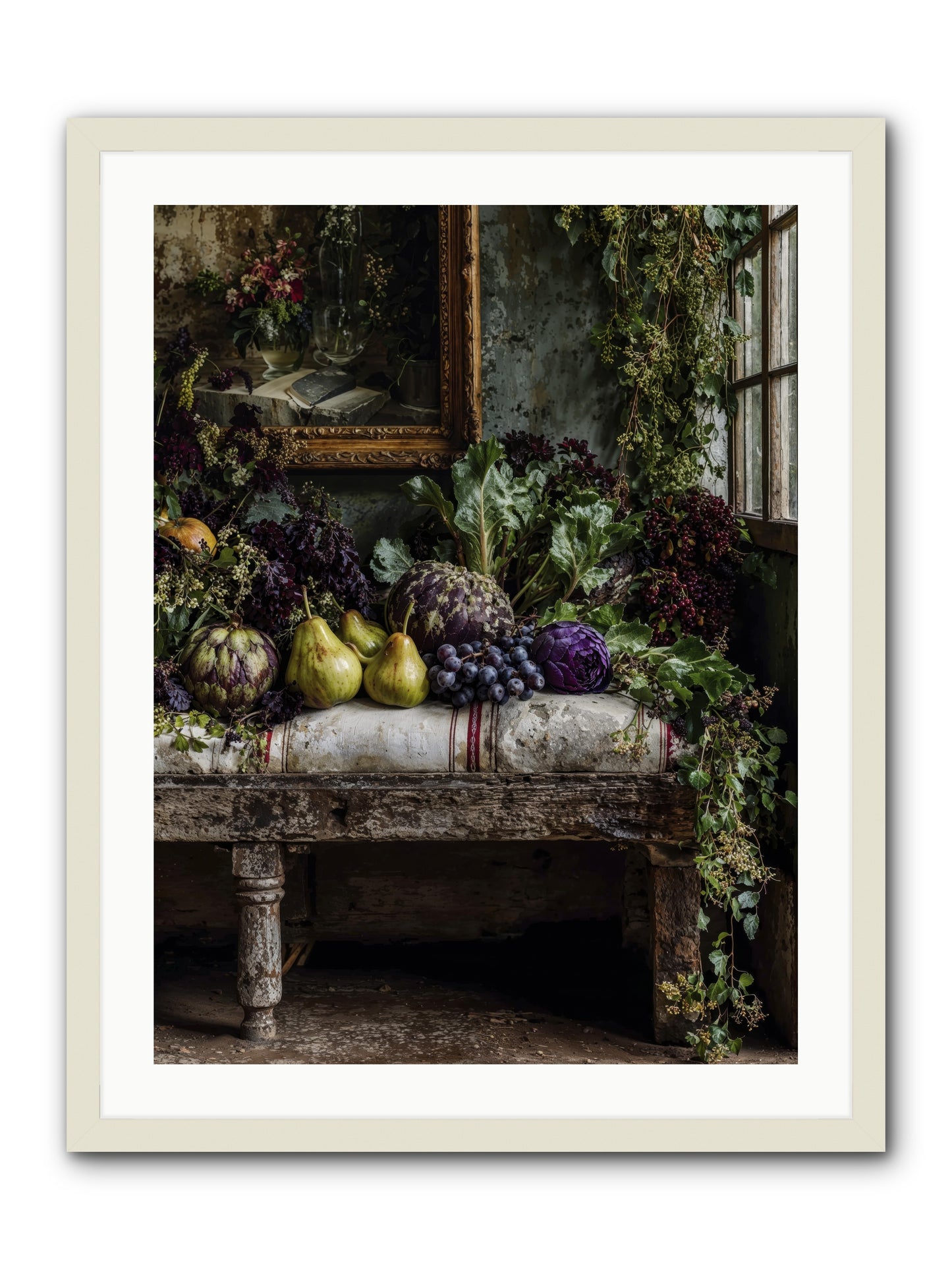 Light's quiet promise -- Framed Print - White 24x32