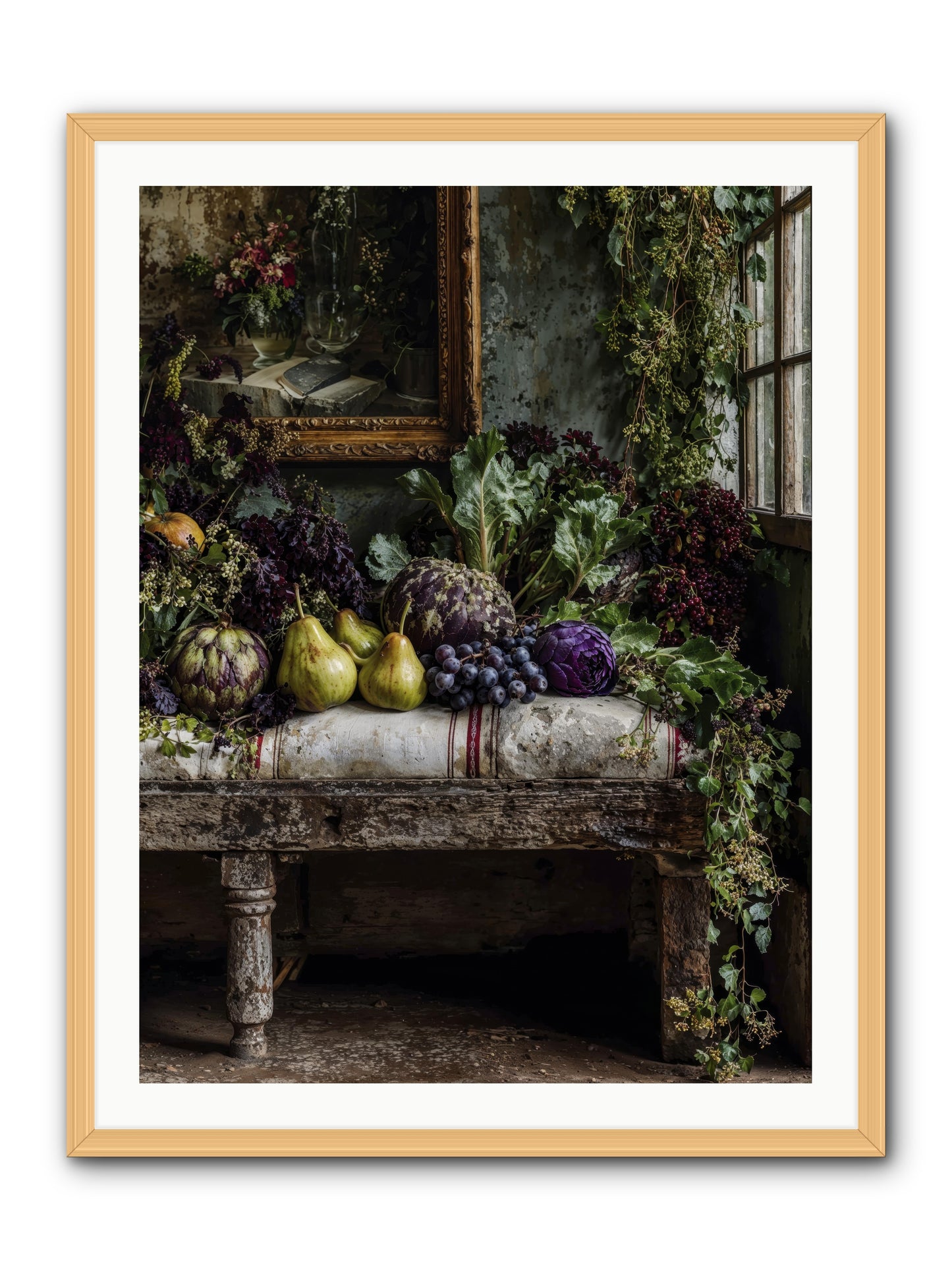 Light's quiet promise -- Framed Print - Natural 30x40