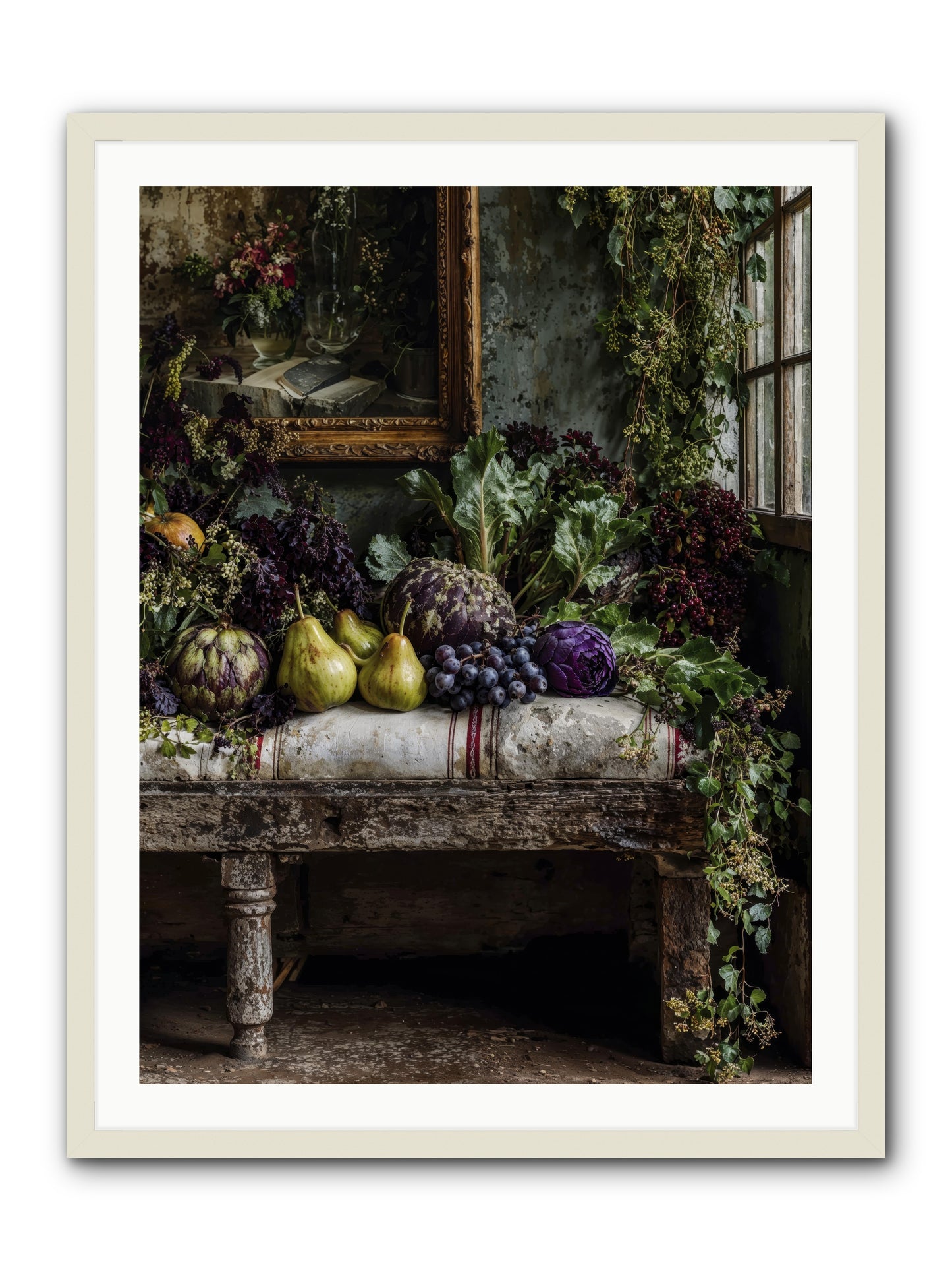 Light's quiet promise -- Framed Print - White 30x40