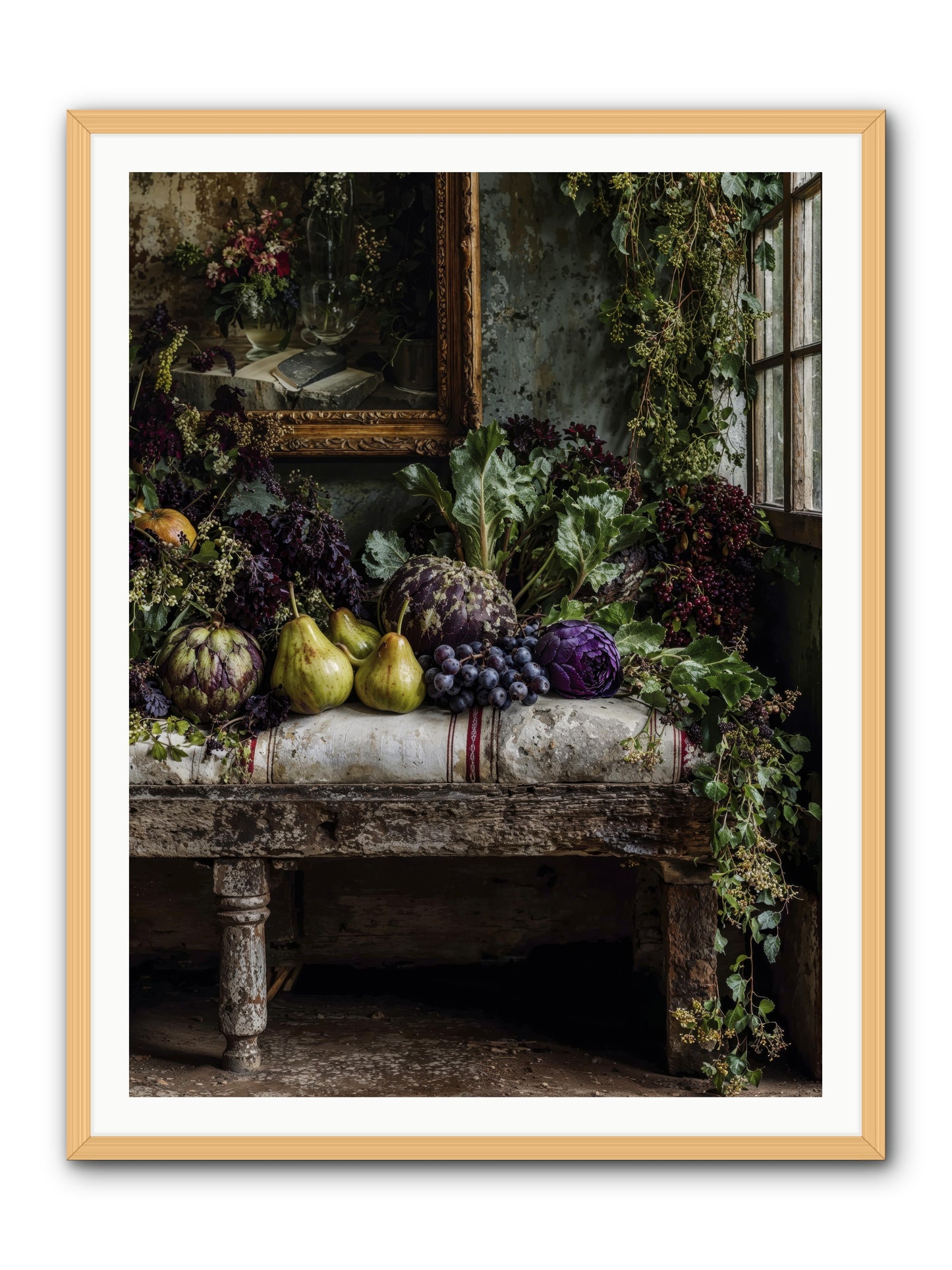Light's quiet promise -- Framed Print - Natural 36x48