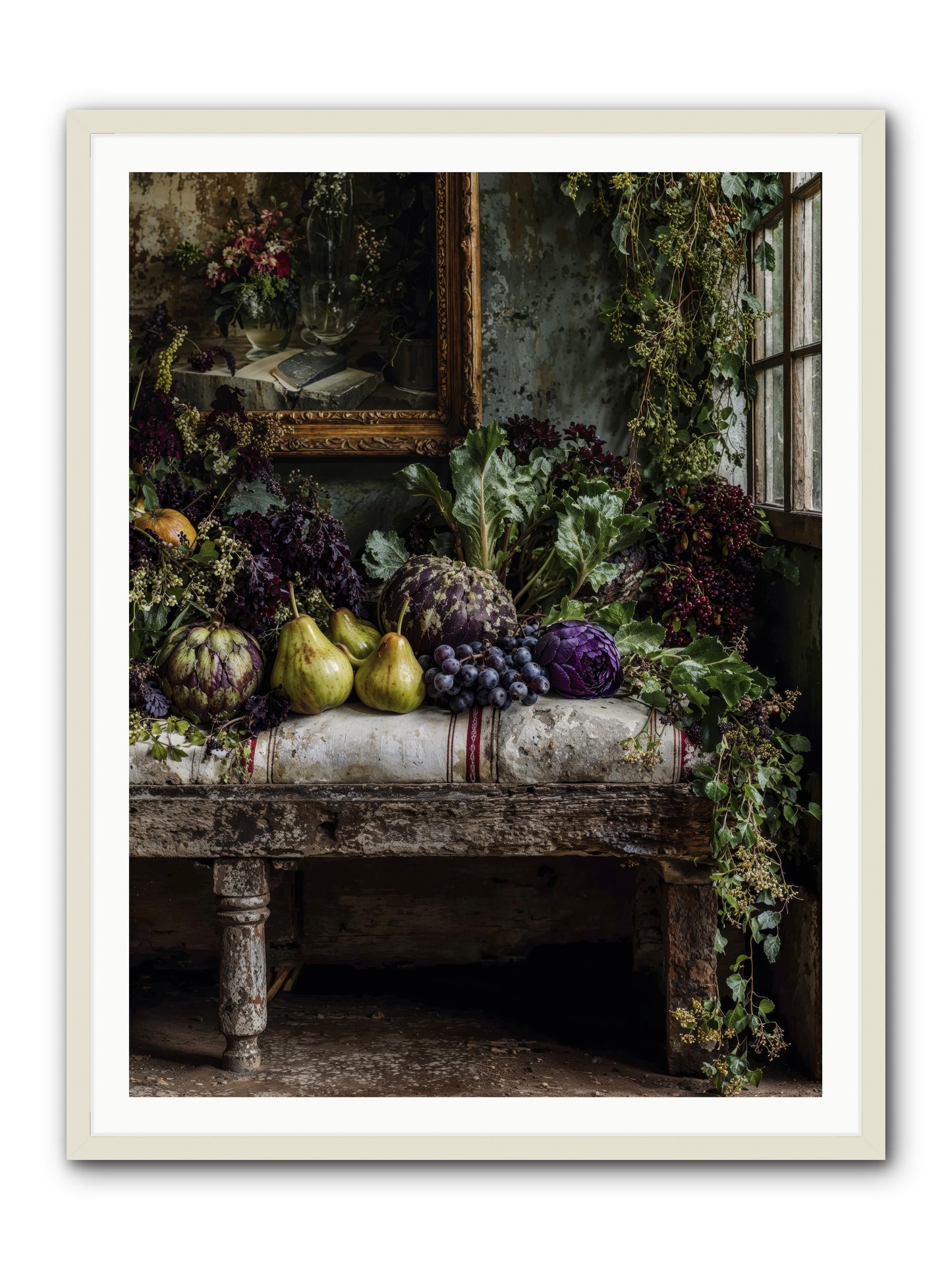 Light's quiet promise -- Framed Print - White 36x48
