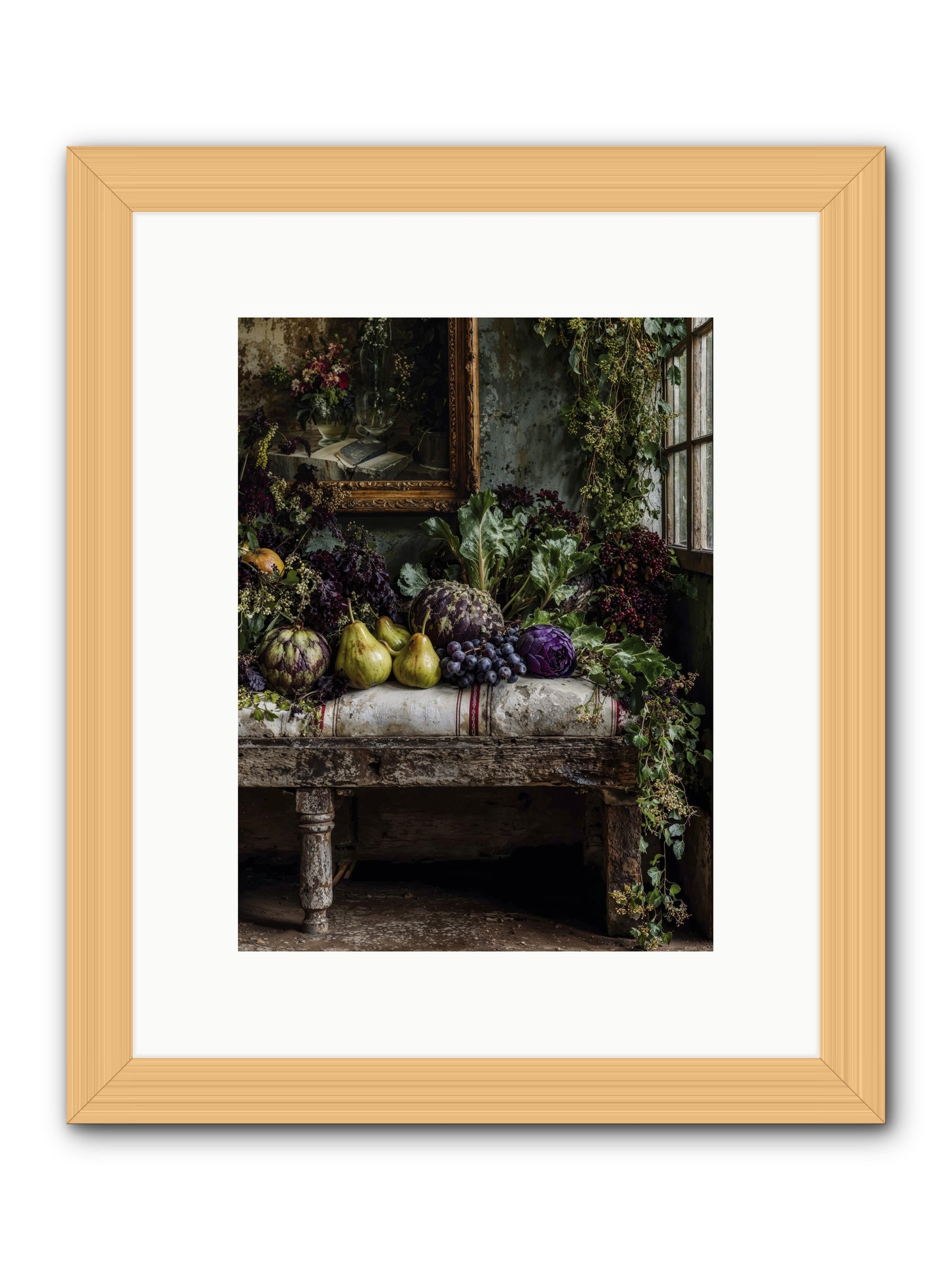 Light's quiet promise -- Framed Print - Natural 9x12