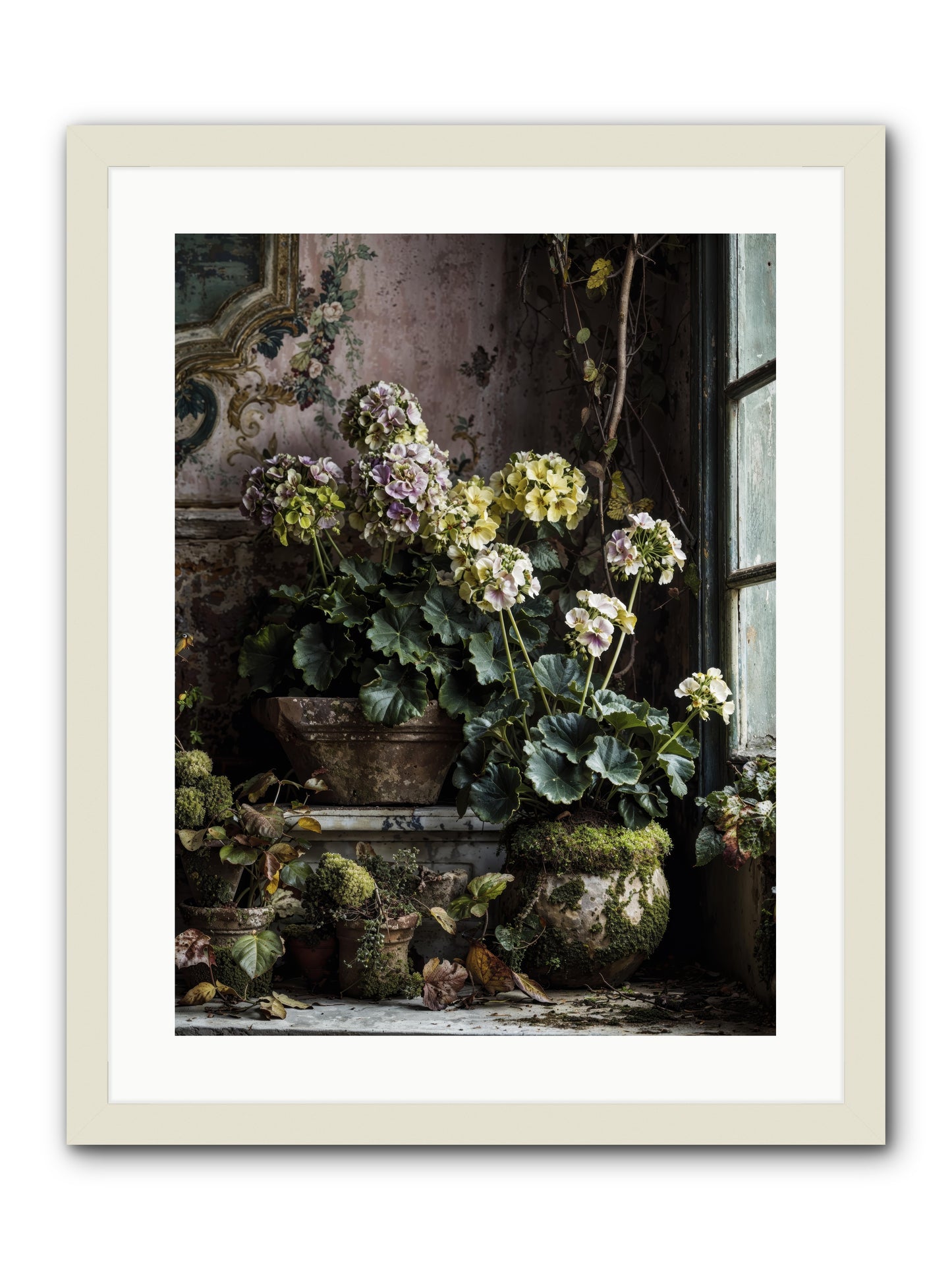Light's sweet goodbye -- Framed Print - White 18x24