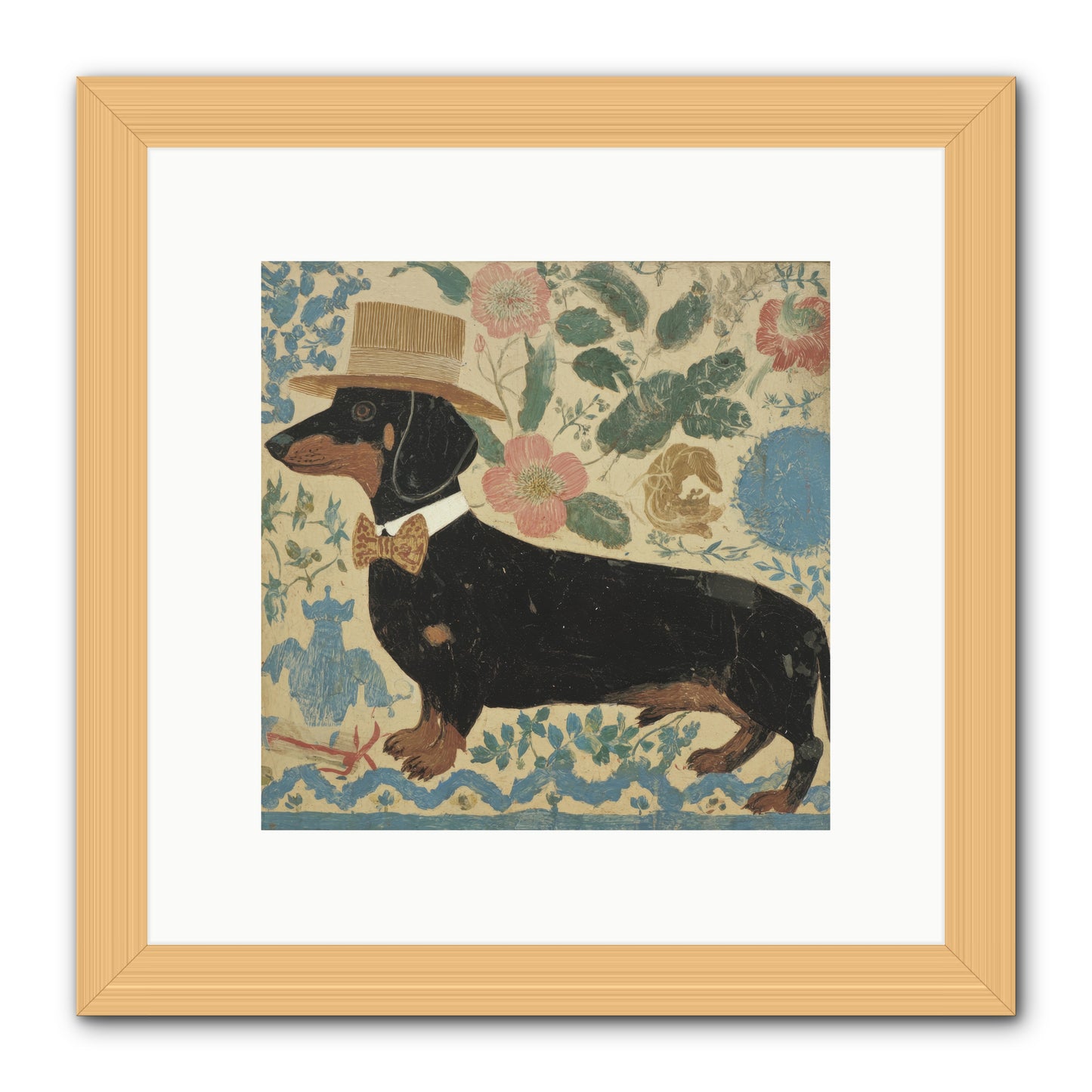 Lilac Boulevard Society -- Framed Print - Natural 10x10