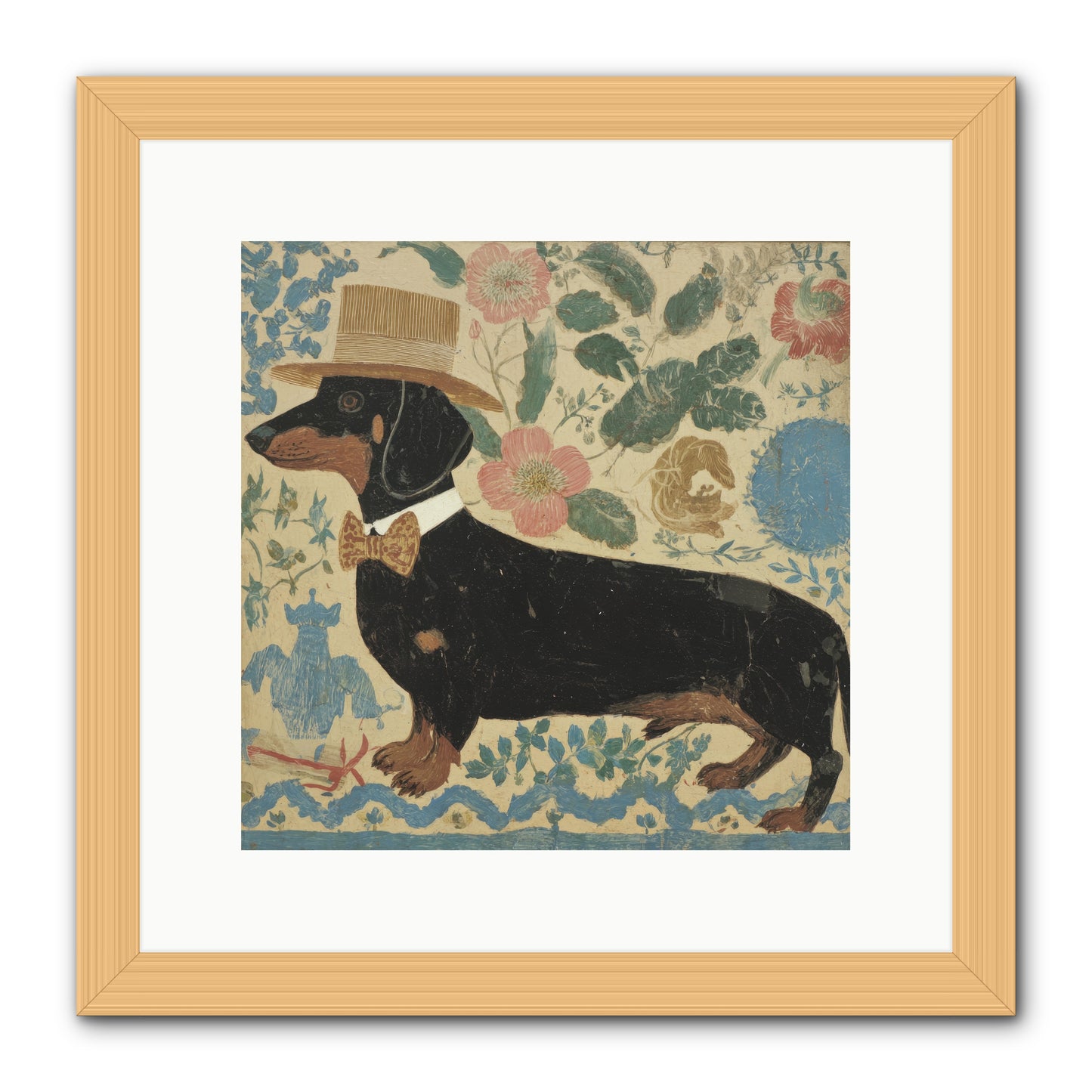 Lilac Boulevard Society -- Framed Print - Natural 12x12