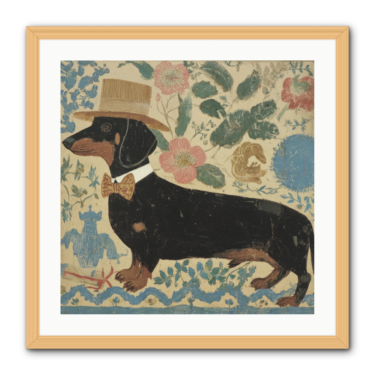 Lilac Boulevard Society -- Framed Print - Natural 24x24
