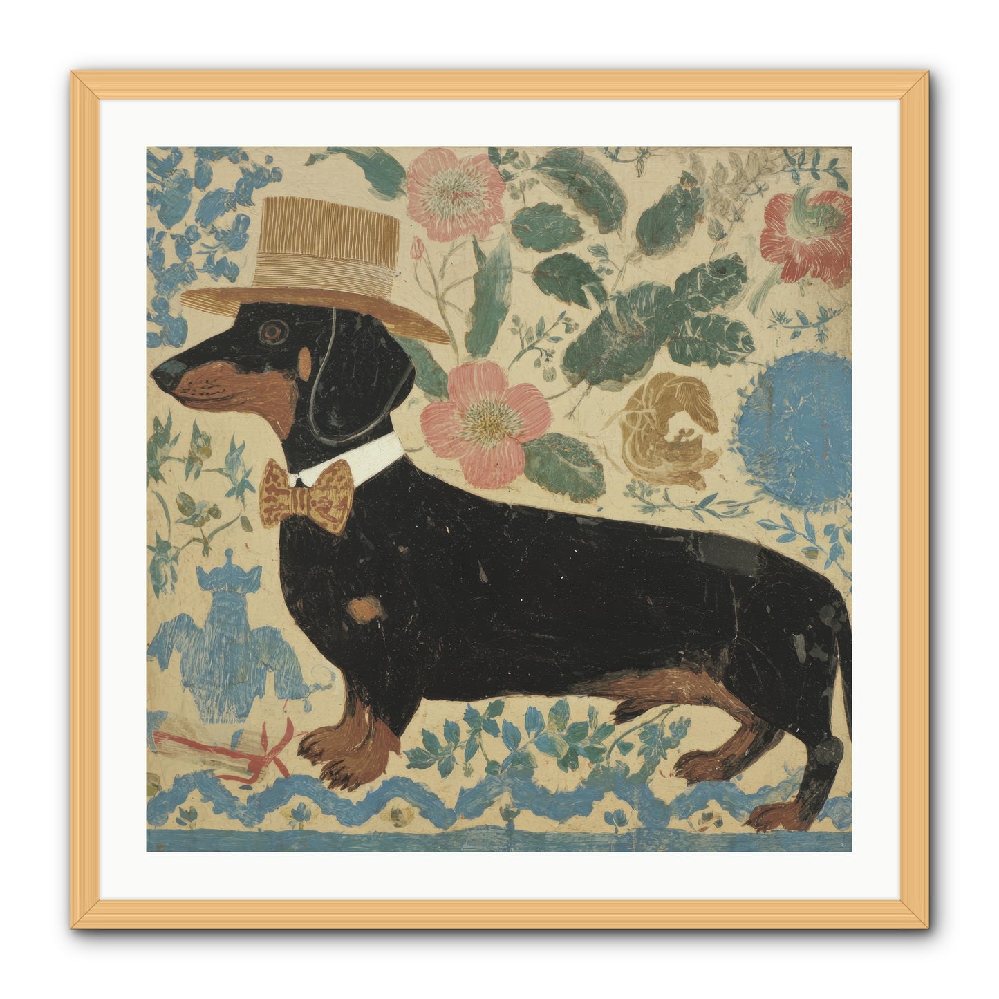 Lilac Boulevard Society -- Framed Print - Natural 30x30