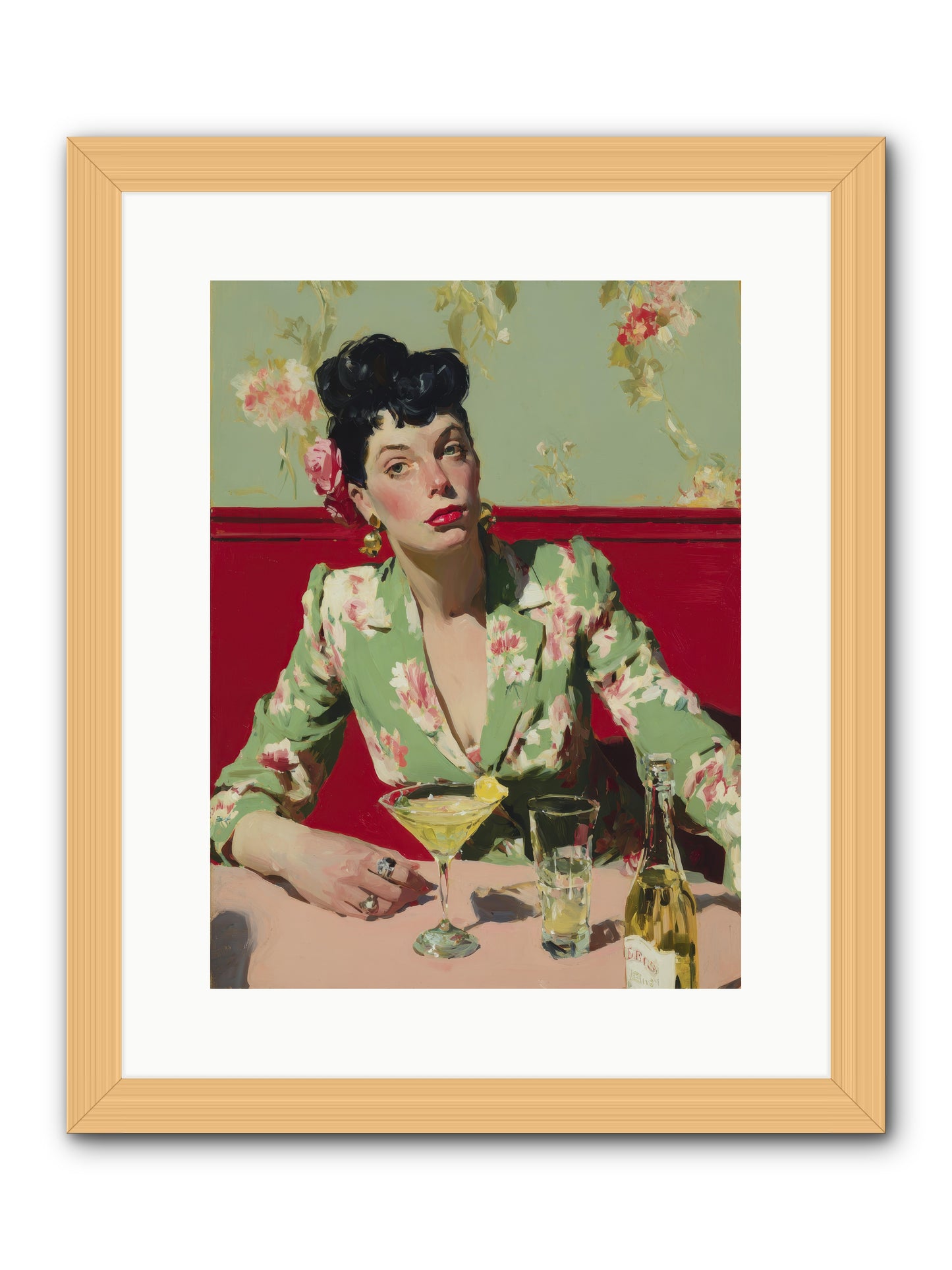Lilies and Lipstick -- Framed Print - Natural 12x16