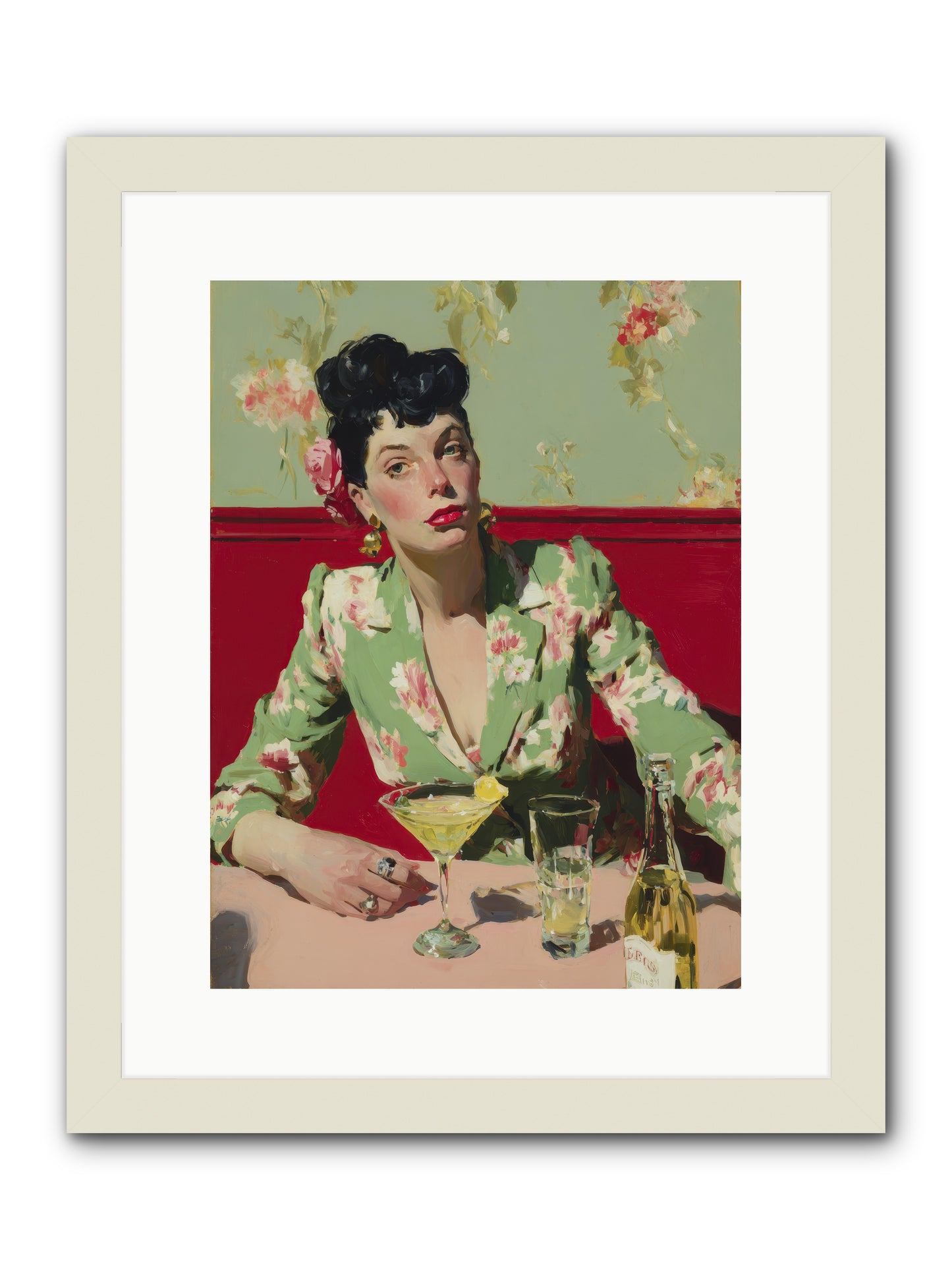 Lilies and Lipstick -- Framed Print - White 12x16