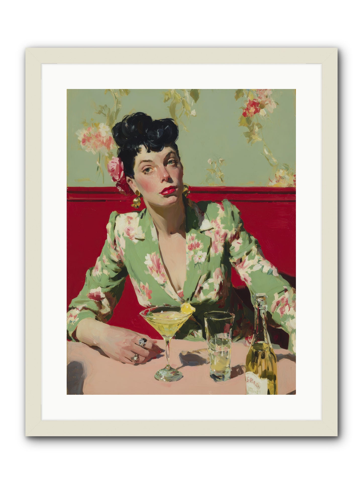 Lilies and Lipstick -- Framed Print - White 18x24