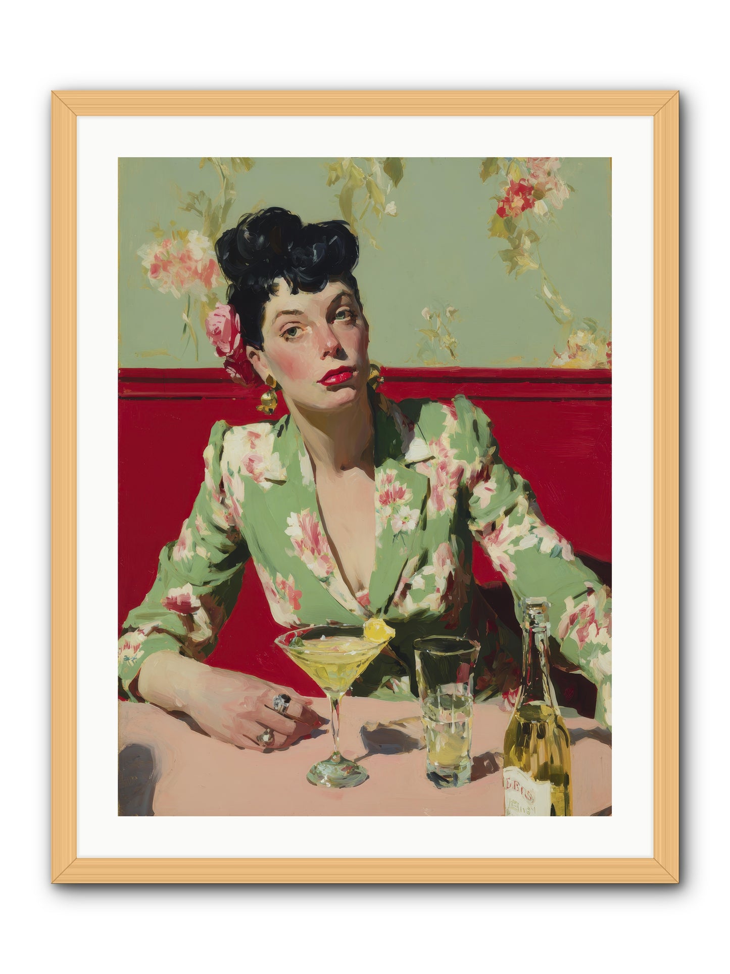 Lilies and Lipstick -- Framed Print - Natural 24x32