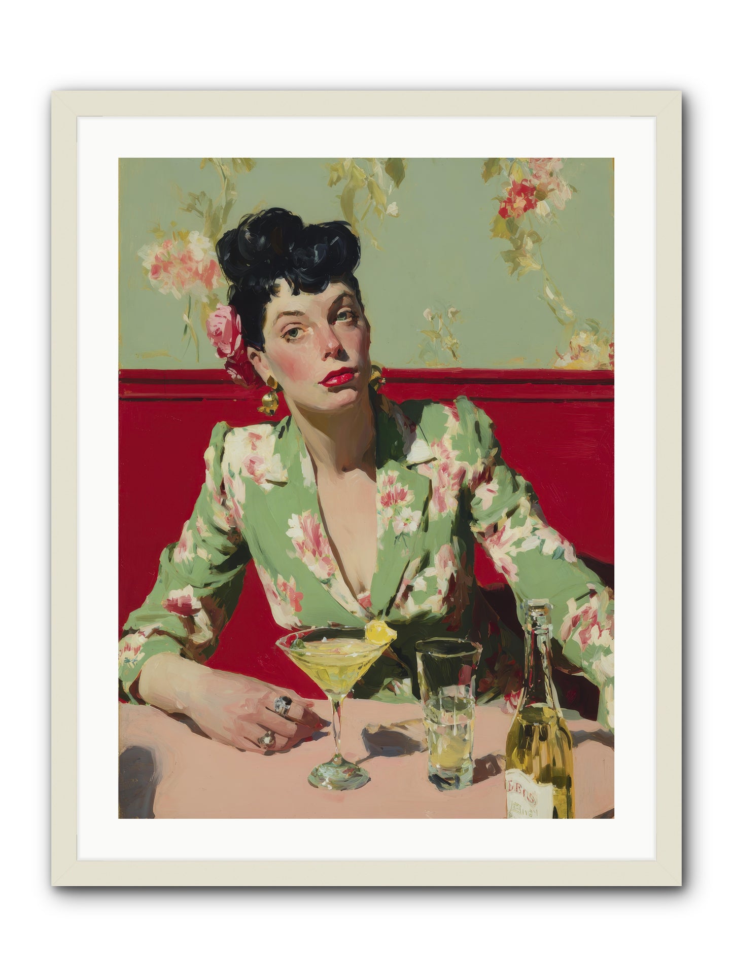 Lilies and Lipstick -- Framed Print - White 24x32