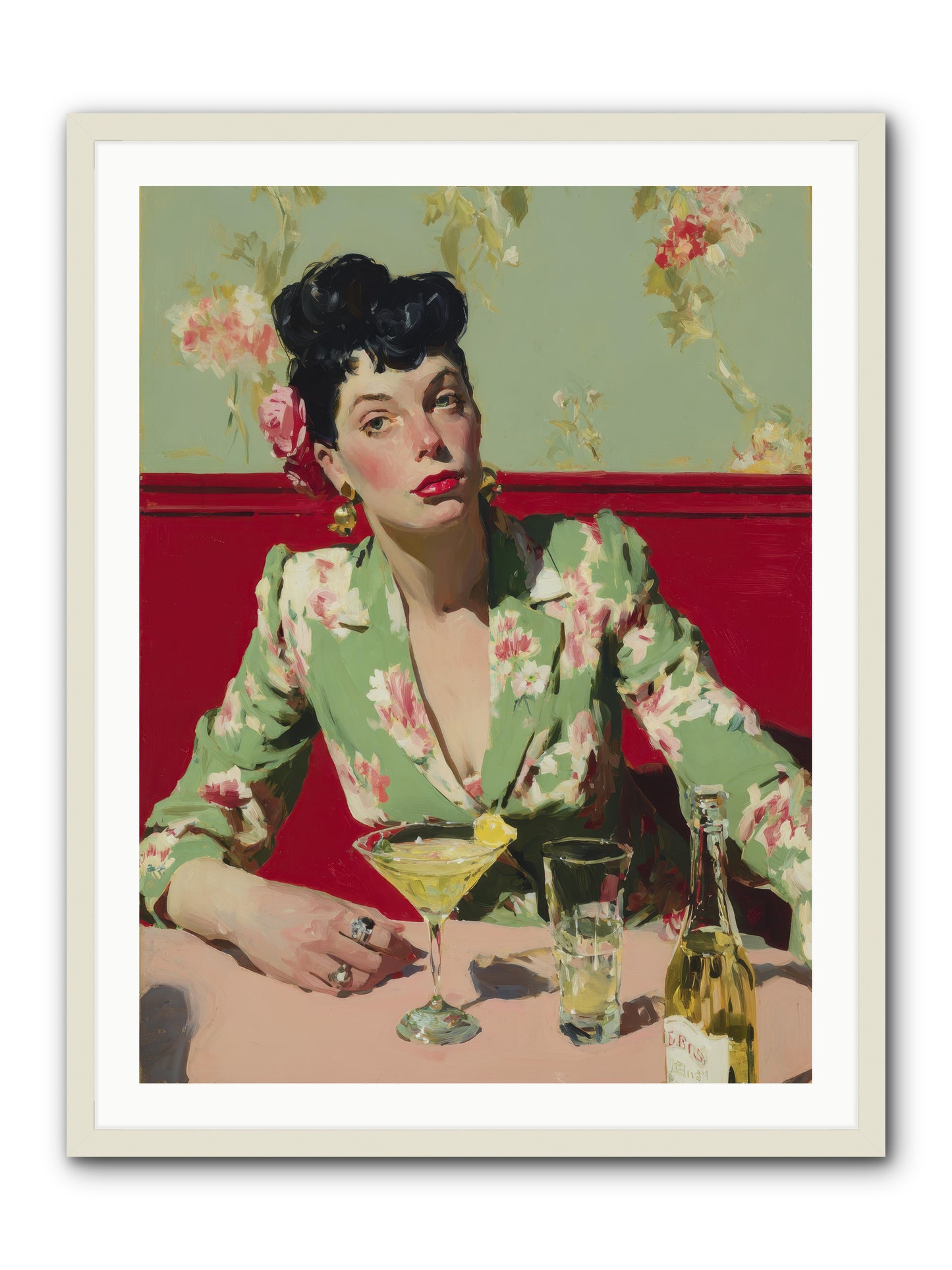 Lilies and Lipstick -- Framed Print - White 30x40