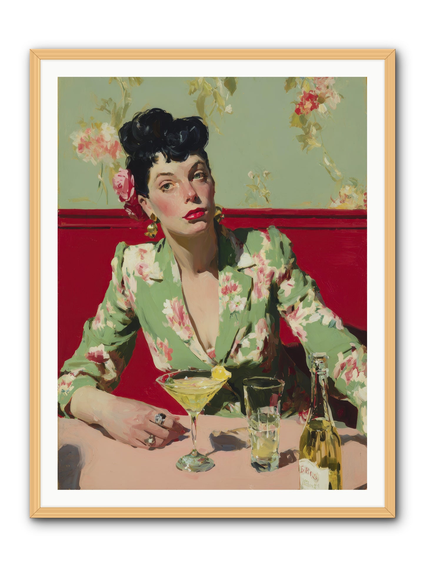 Lilies and Lipstick -- Framed Print - Natural 36x48