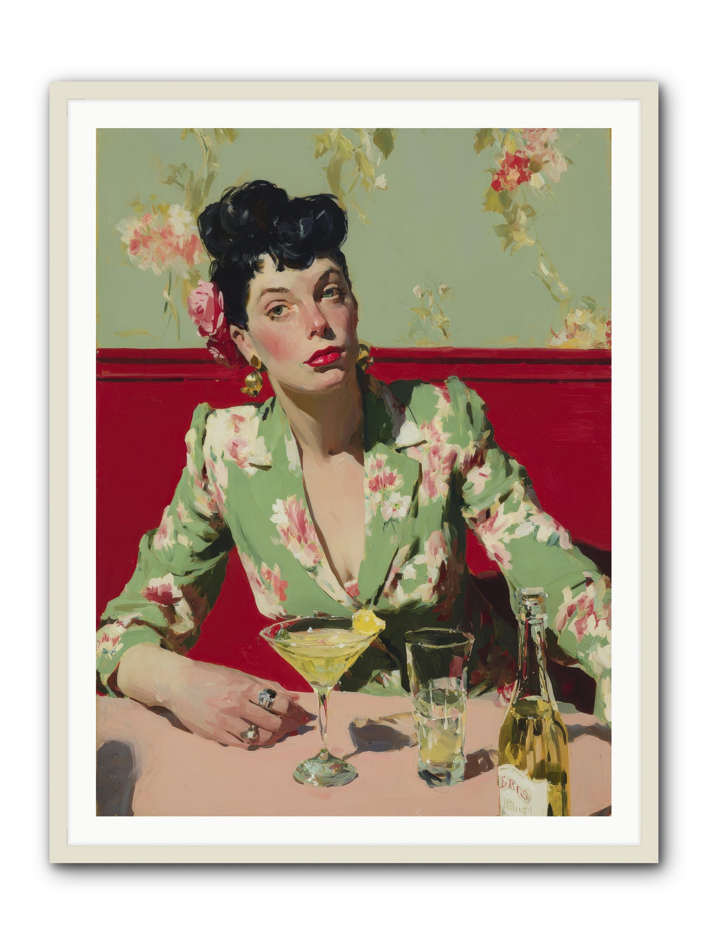 Lilies and Lipstick -- Framed Print - White 36x48